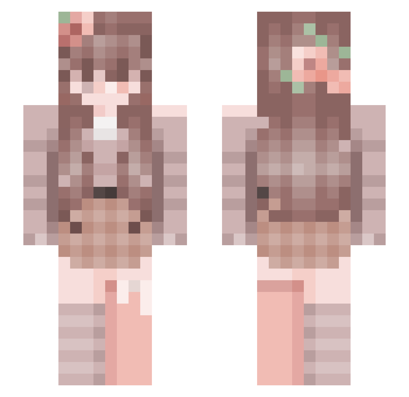 WildesDomi Minecraft skin, front and back view