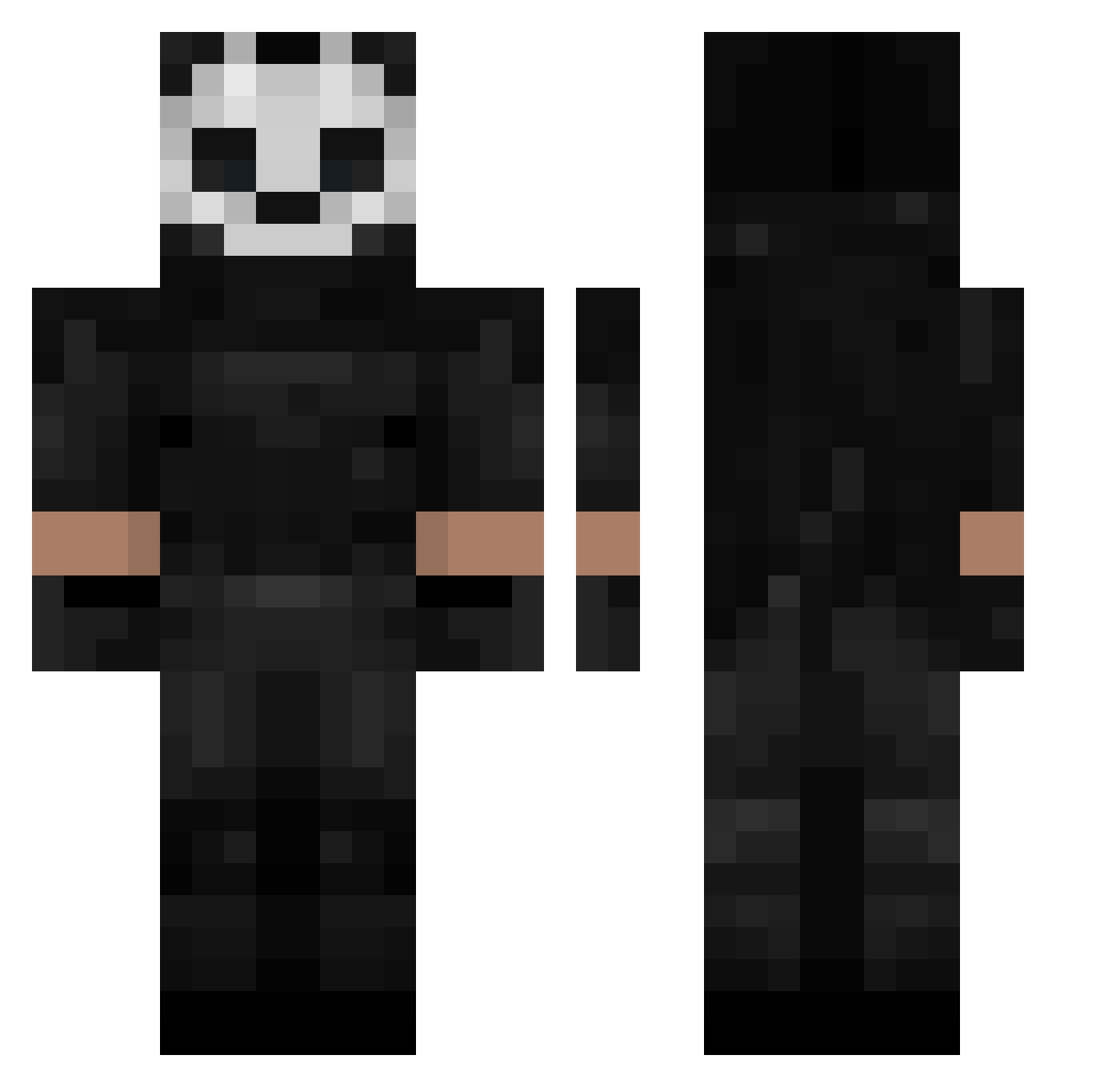 Benkayi Minecraft skin, front and back view