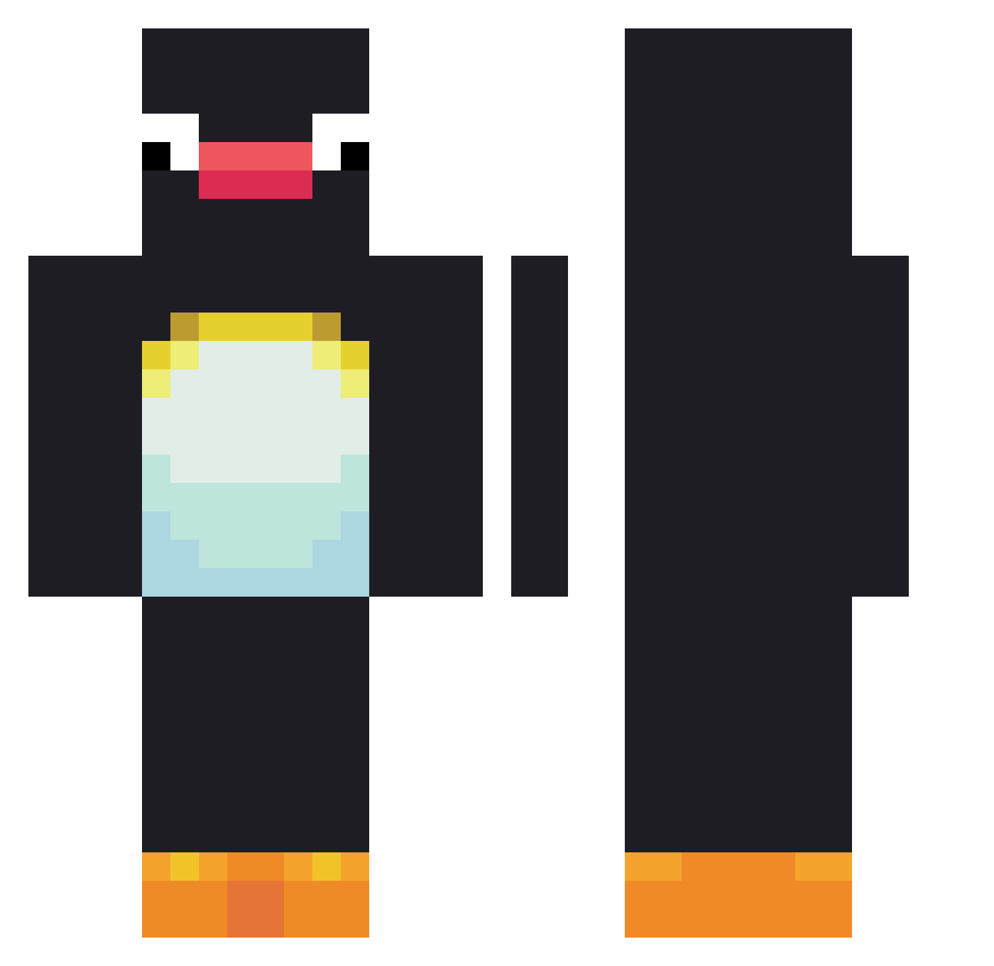 NotYuri26 Minecraft skin, front and back view