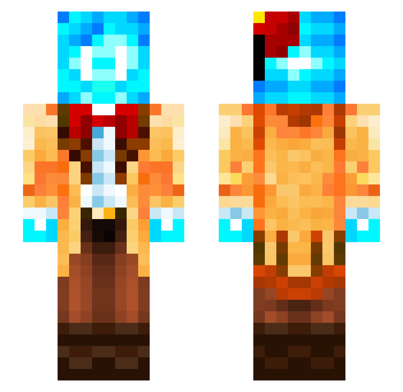 Ploob_The_Oobl Minecraft skin, front and back view