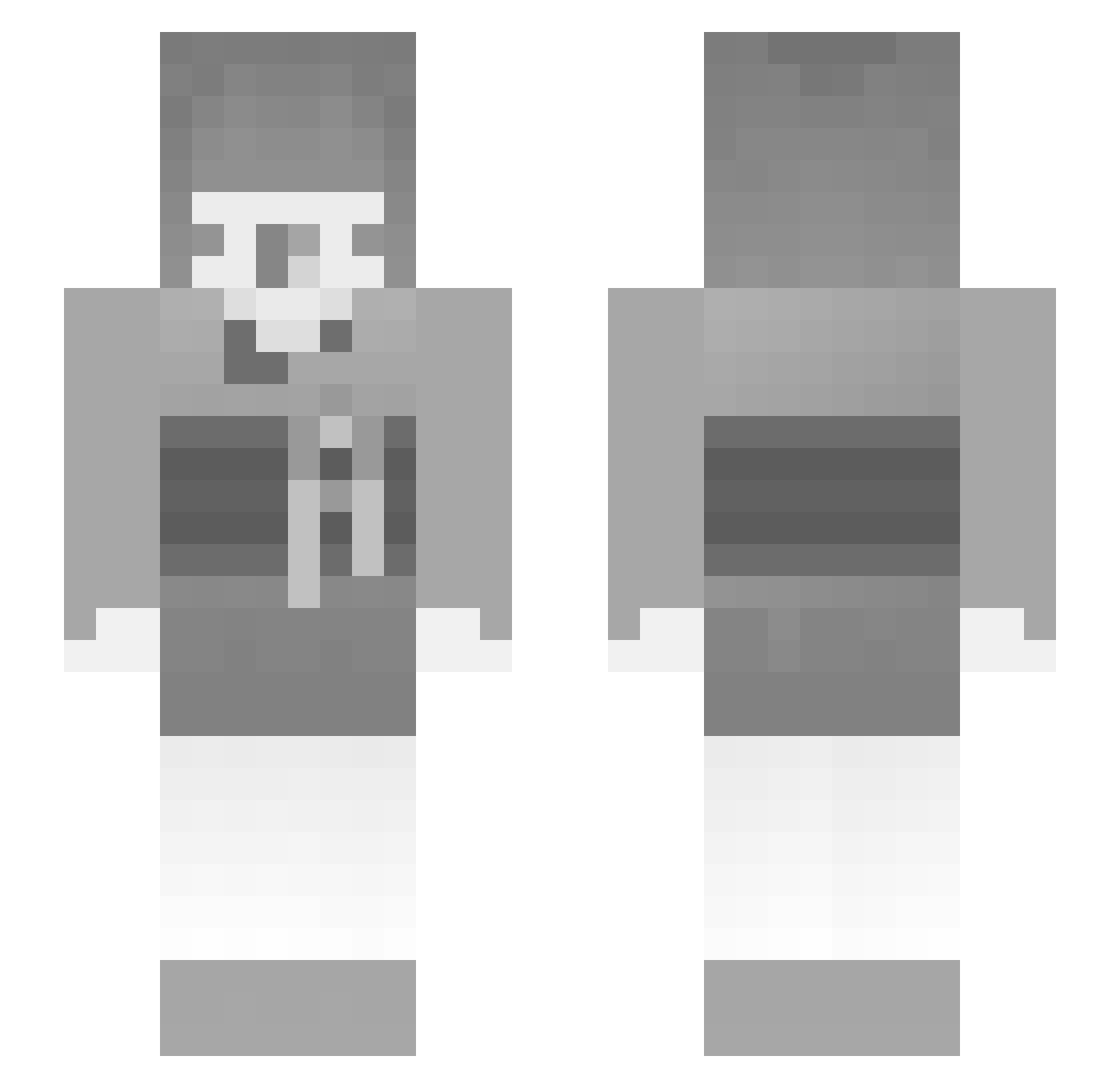 CallMeNese Minecraft skin, front and back view