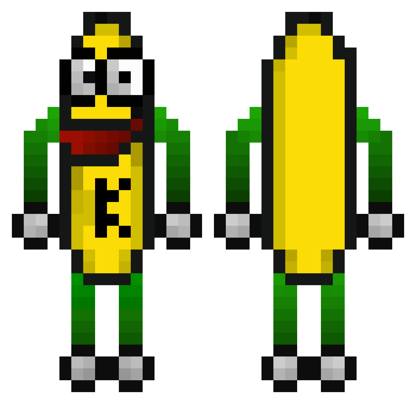 reconnoitre Minecraft skin, front and back view