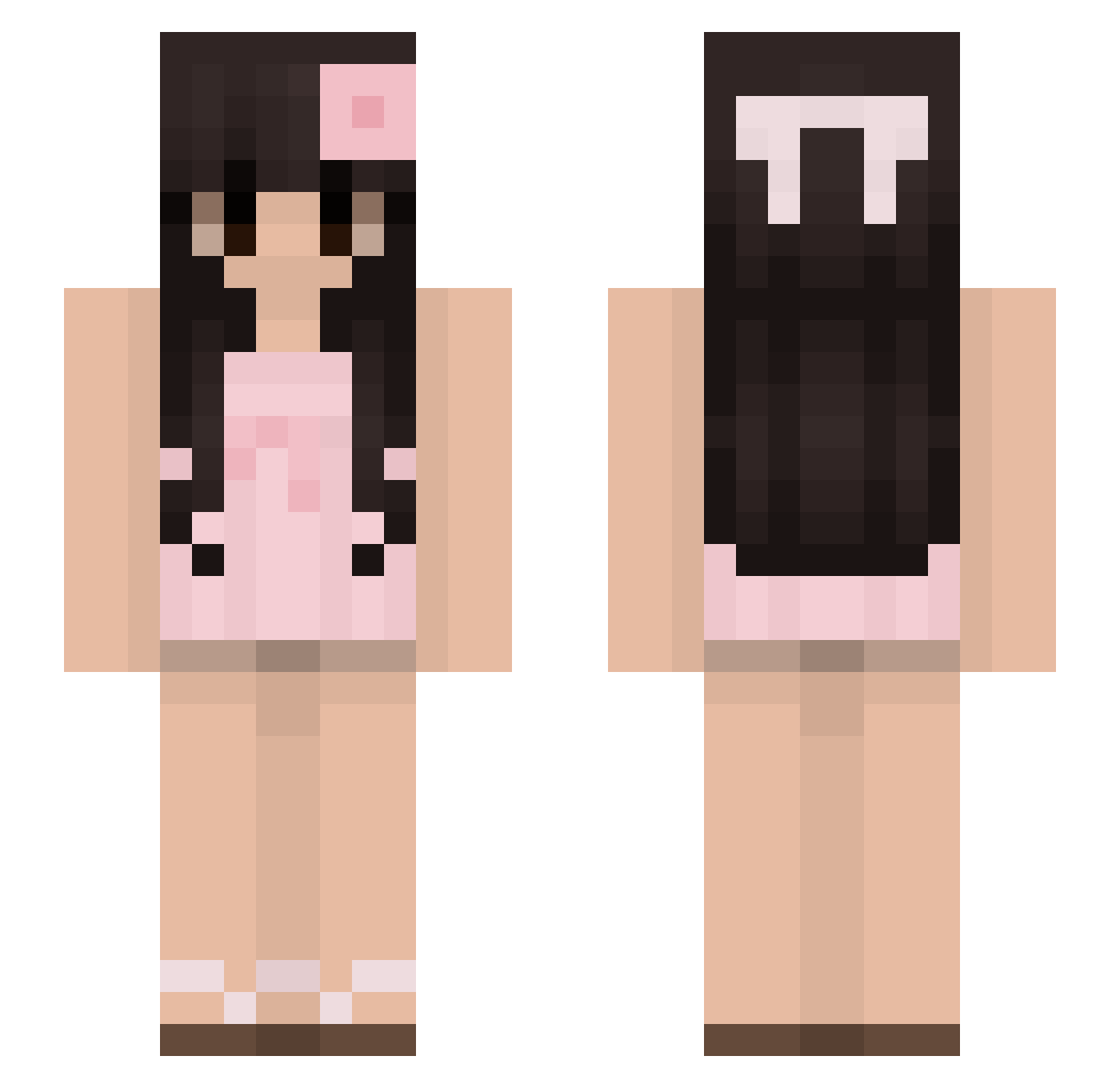 genibalu Minecraft skin, front and back view