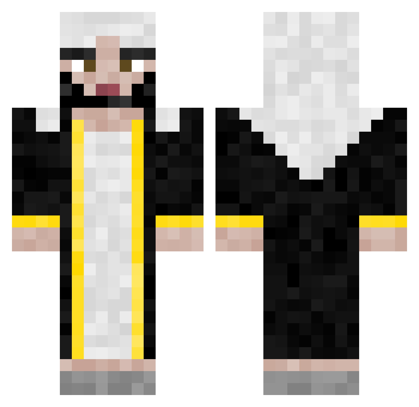 tropuse Minecraft skin, front and back view