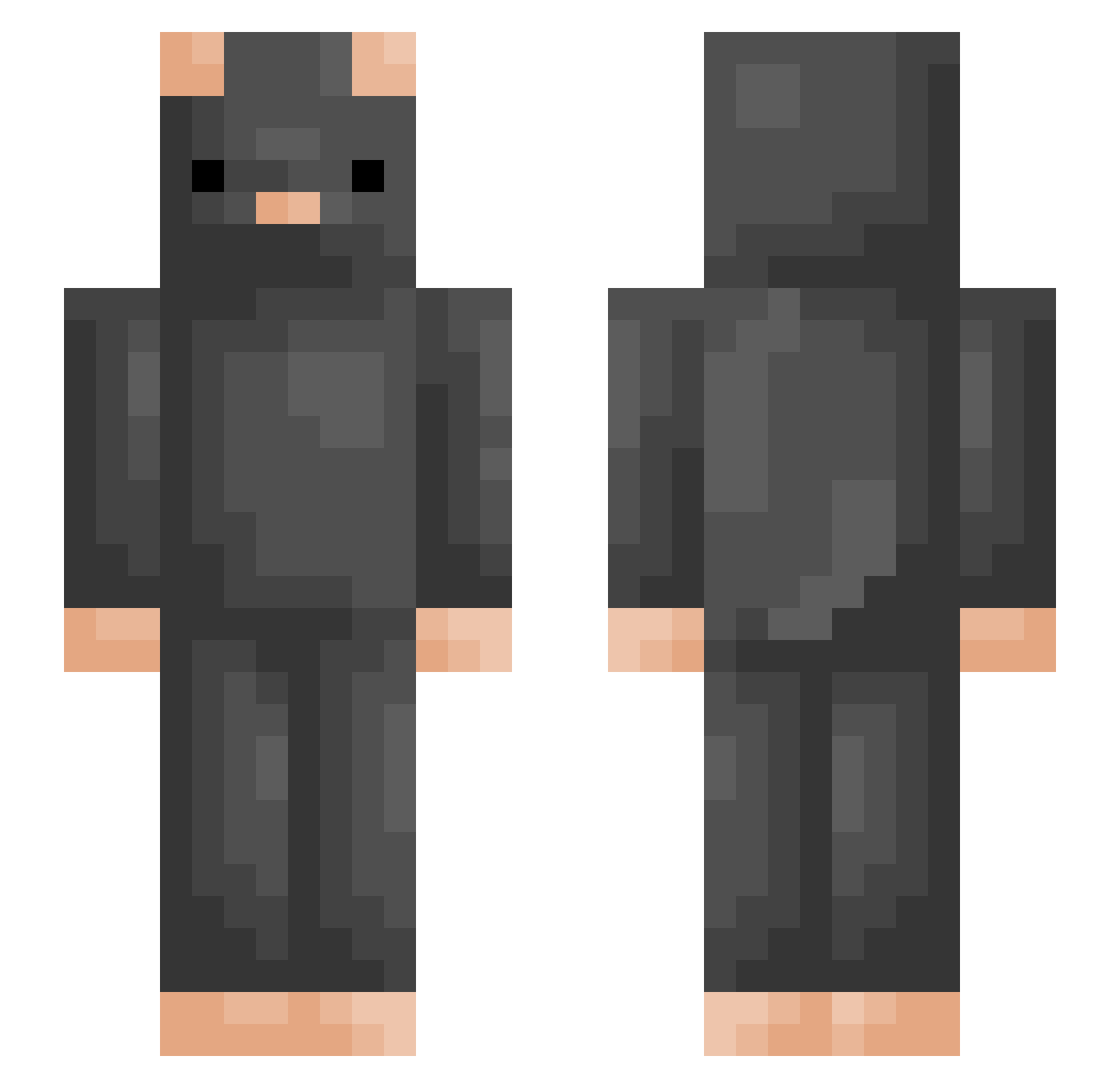 BigBob5000 Minecraft skin, front and back view