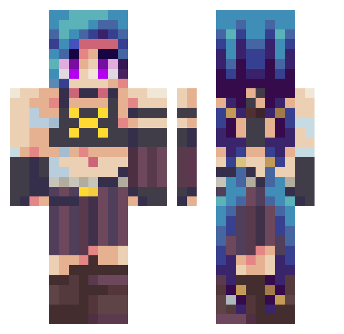 Mataro_539 Minecraft skin, front and back view