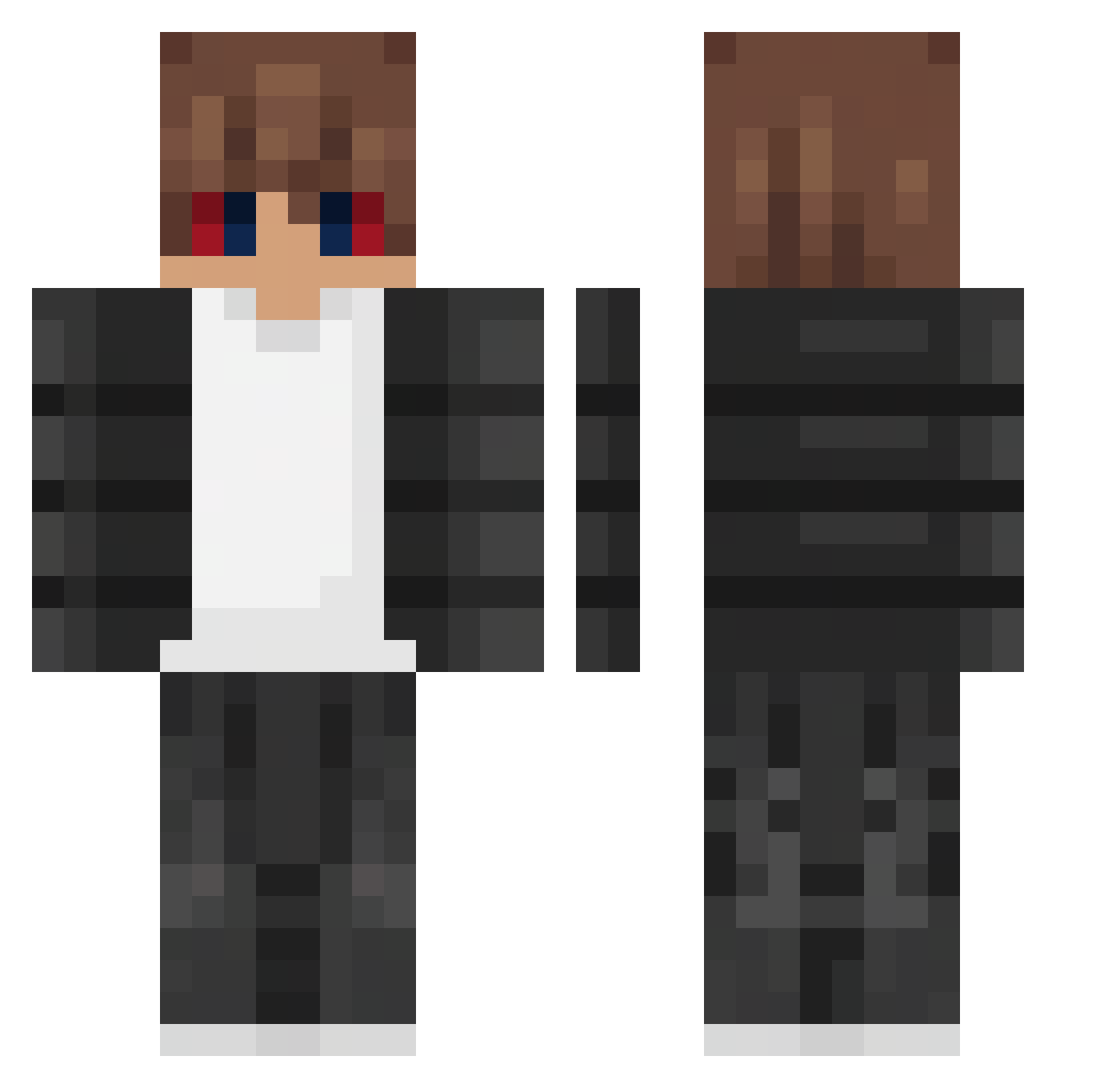 Milkmaid Minecraft skin, front and back view