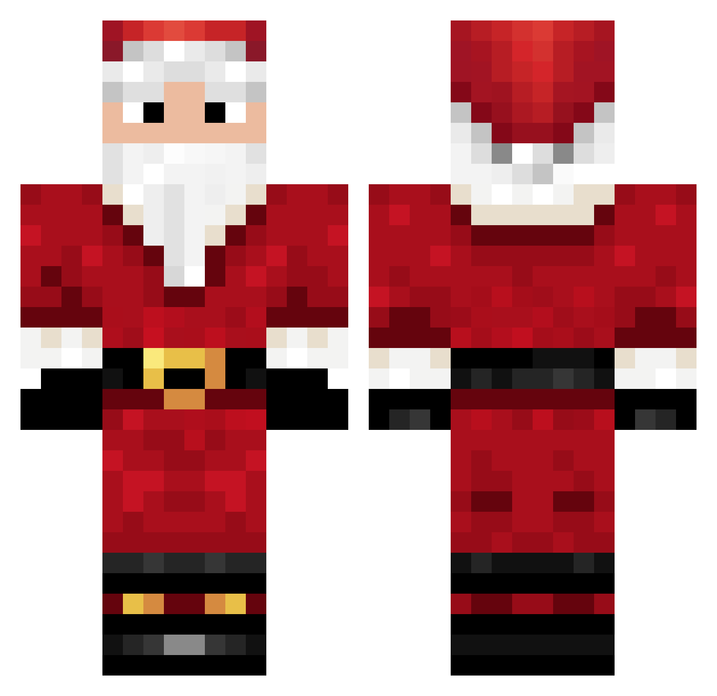 Hexatragon Minecraft skin, front and back view