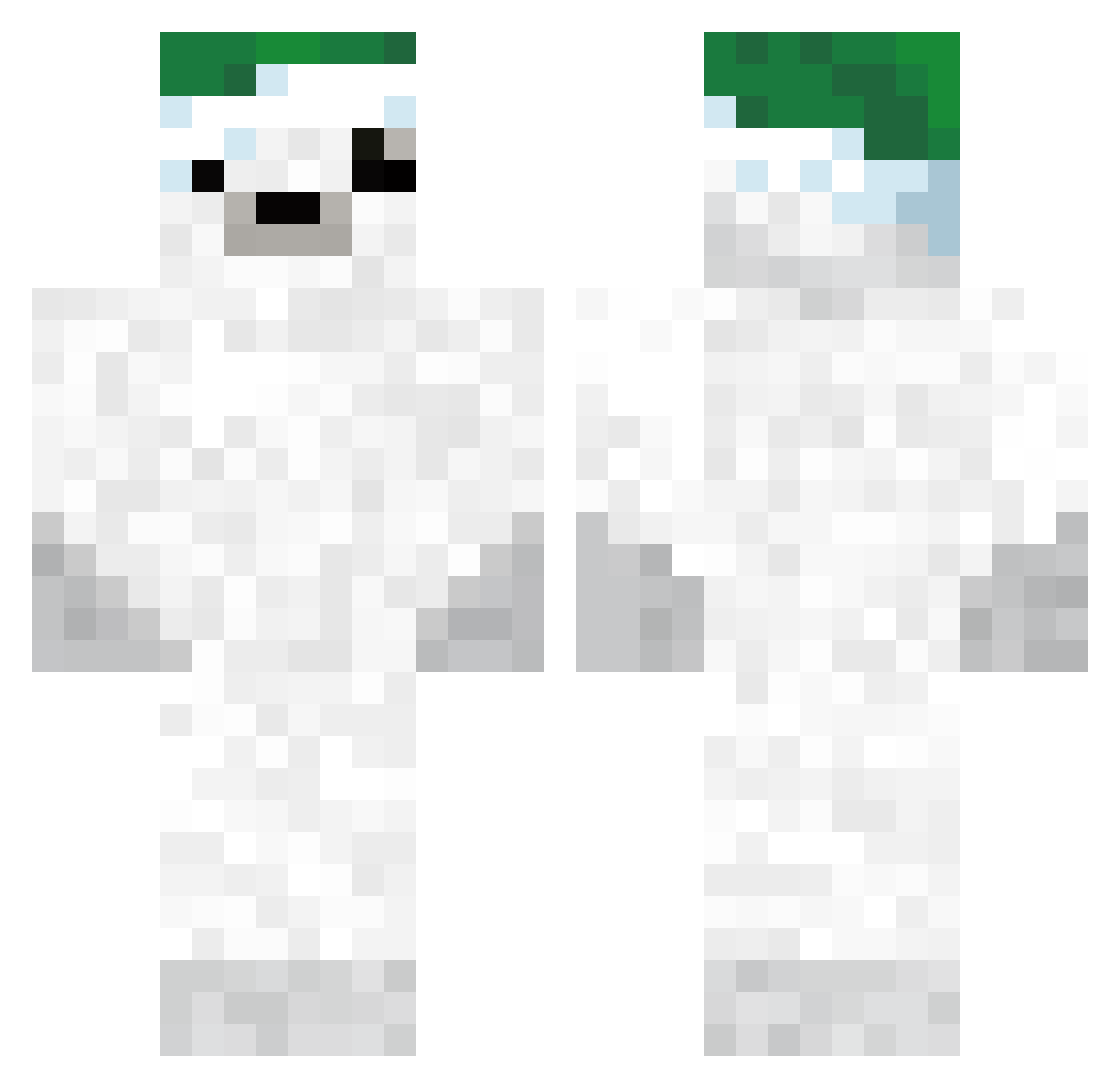 Grig96 Minecraft skin, front and back view