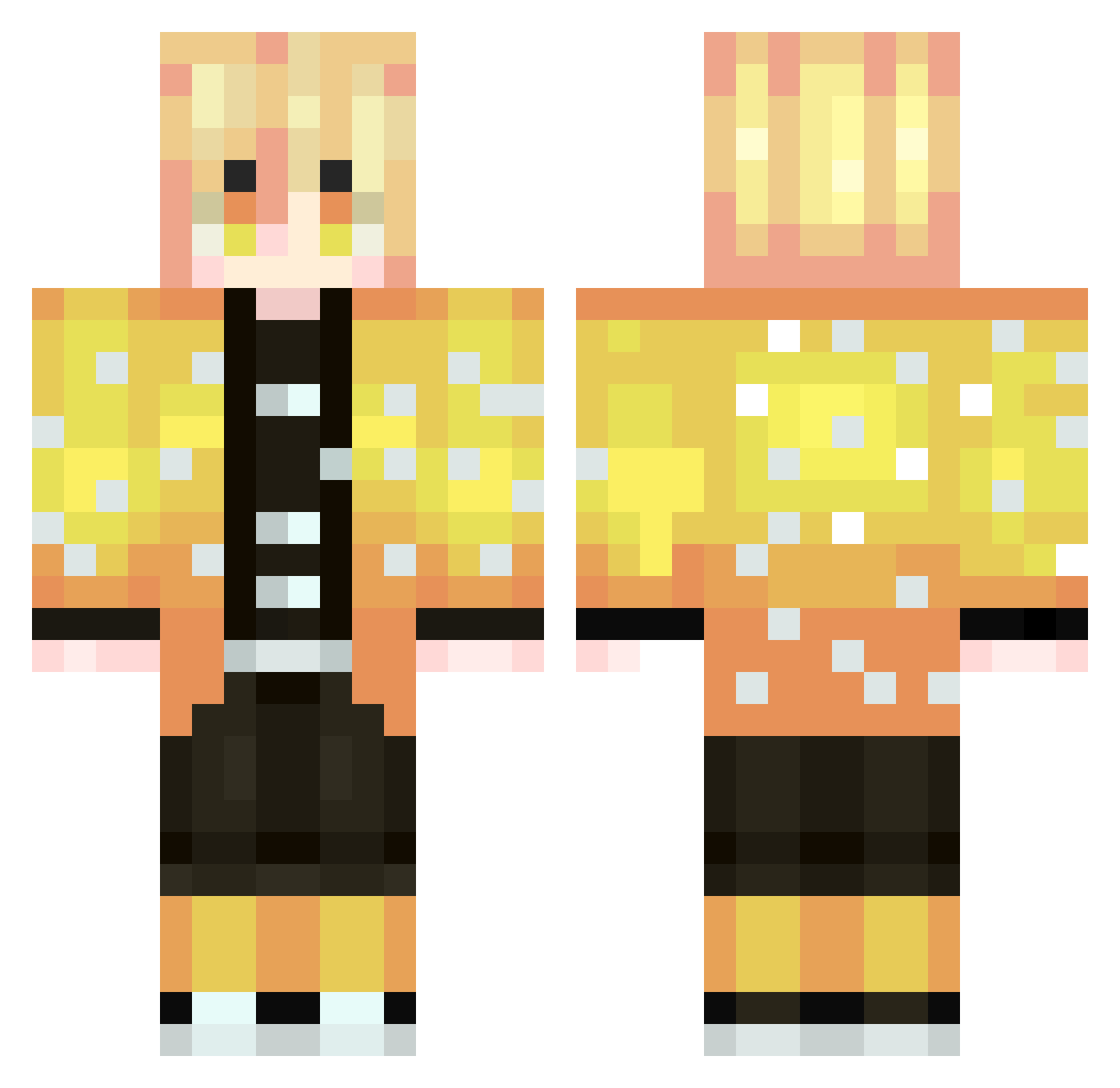 _Denker_ Minecraft skin, front and back view