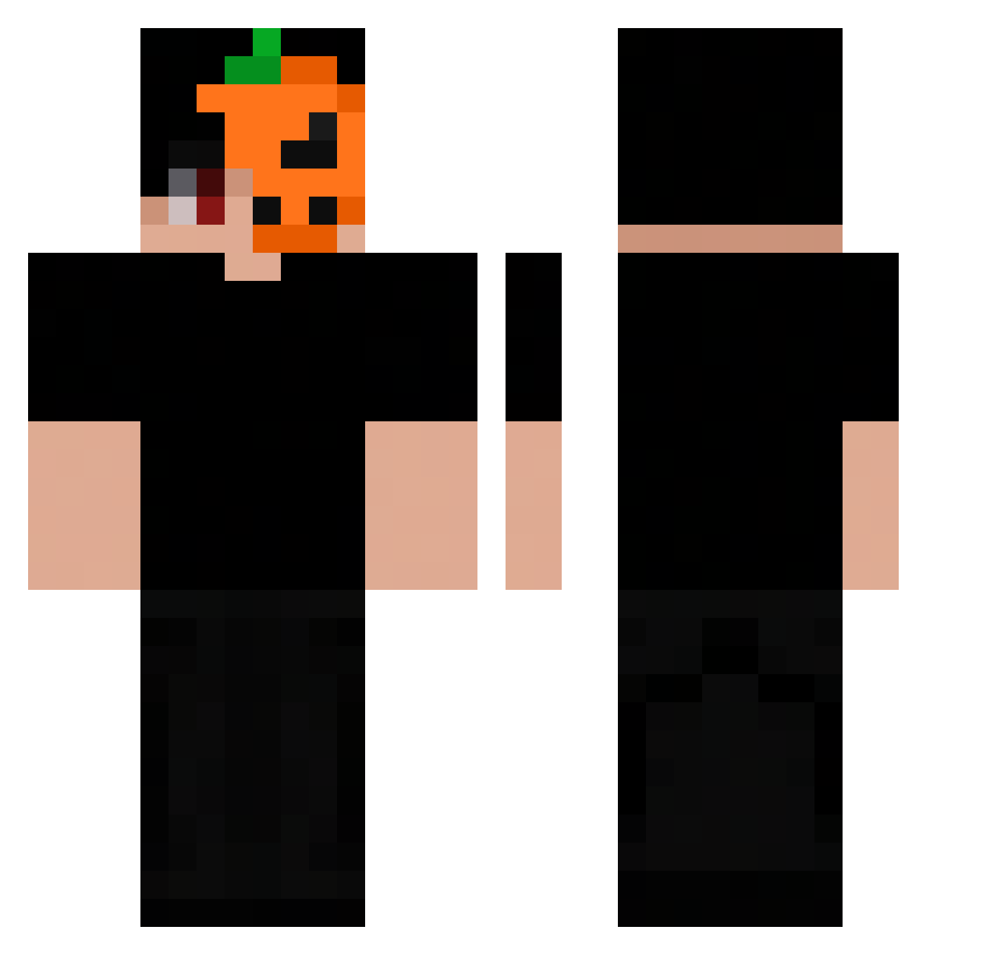 SilmShady Minecraft skin, front and back view