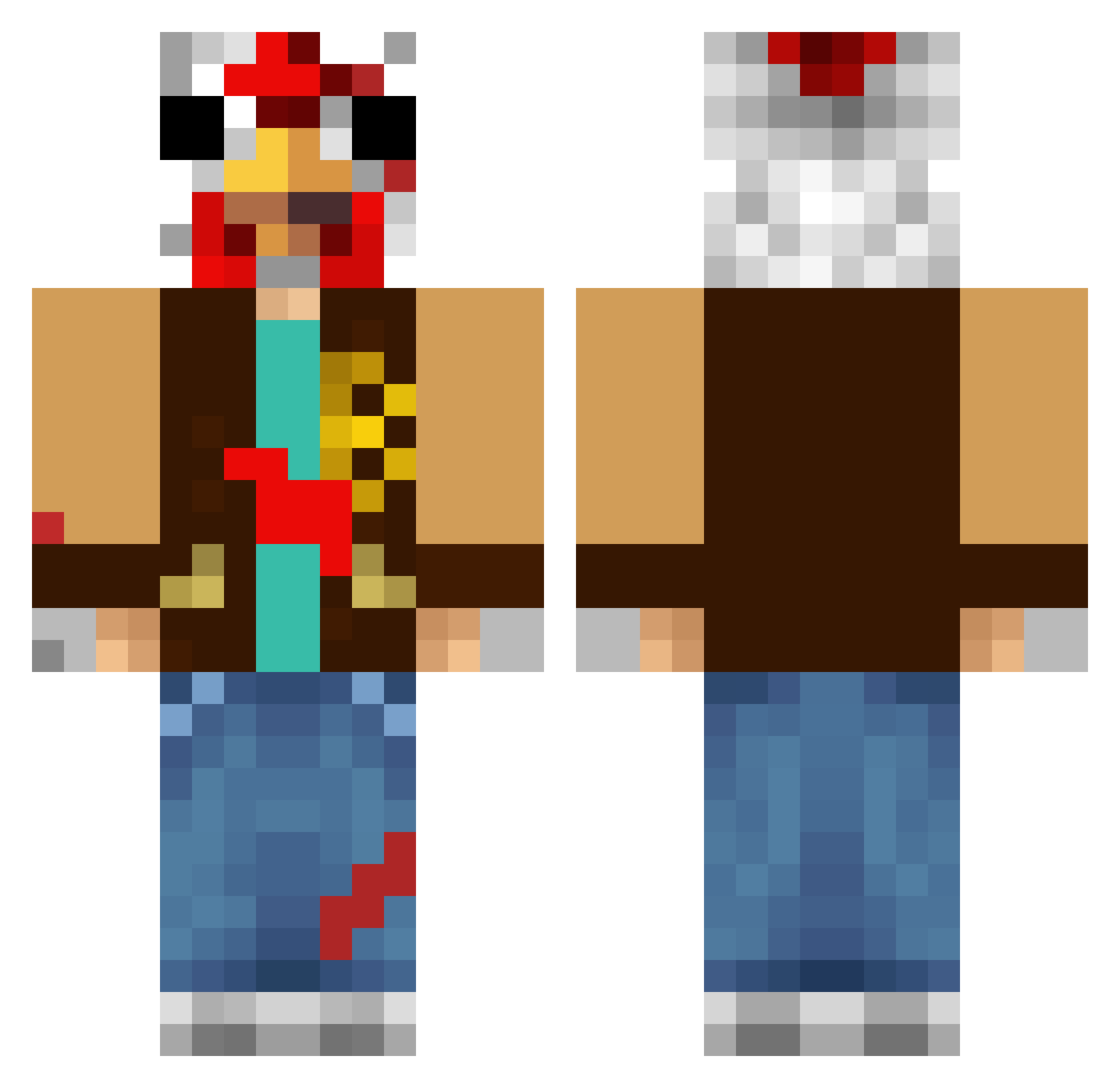 nessy_85 Minecraft skin, front and back view
