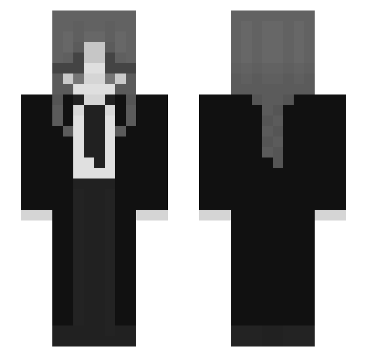 NewBoxiest Minecraft skin, front and back view