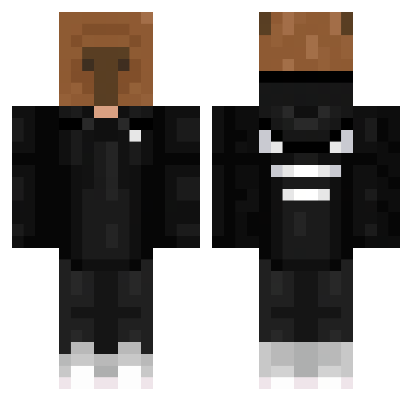 Genodora Minecraft skin, front and back view