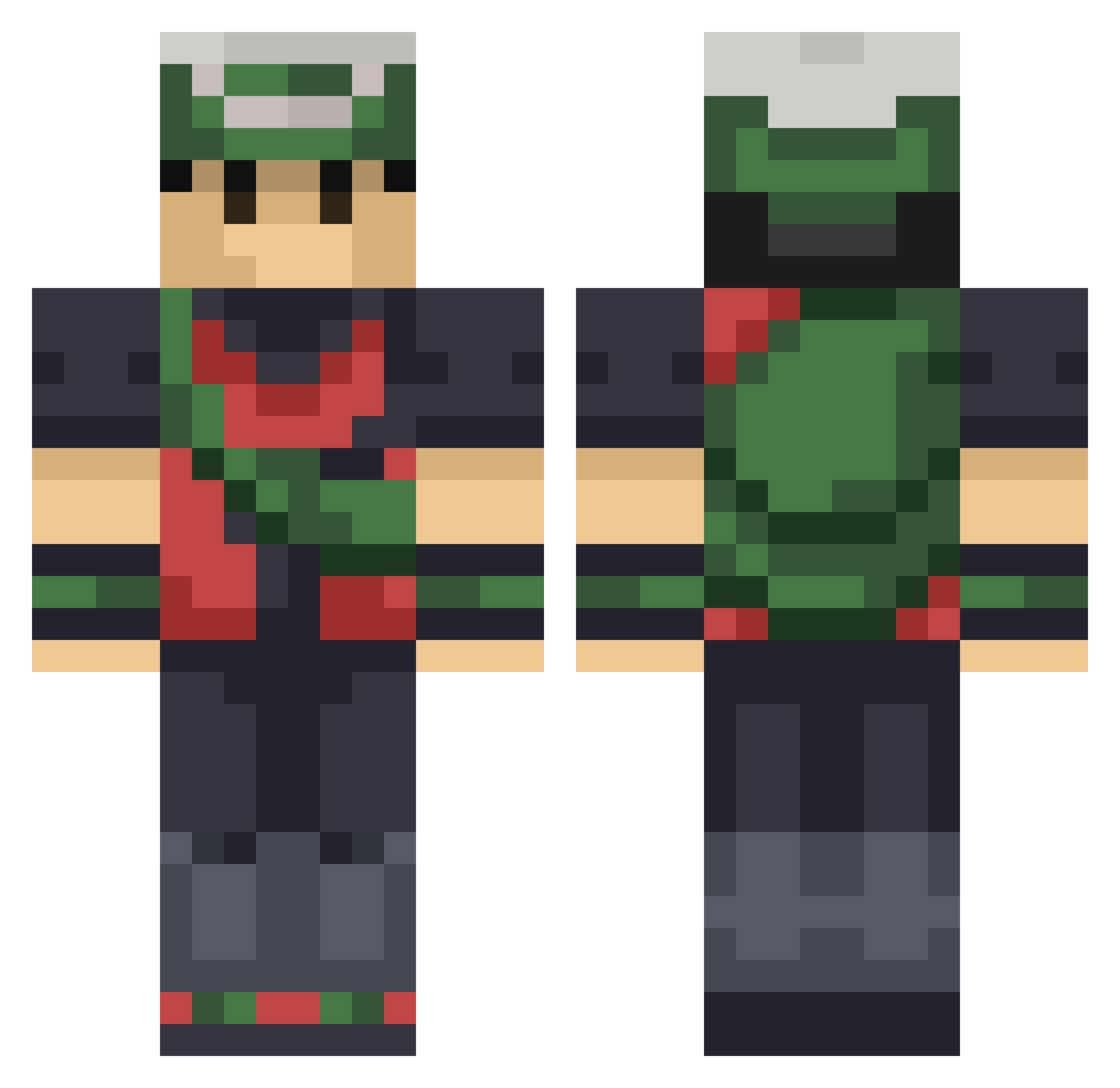 NOVASKURT Minecraft skin, front and back view
