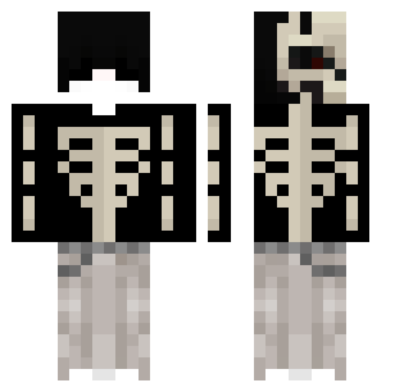 qqqq1016 Minecraft skin, front and back view
