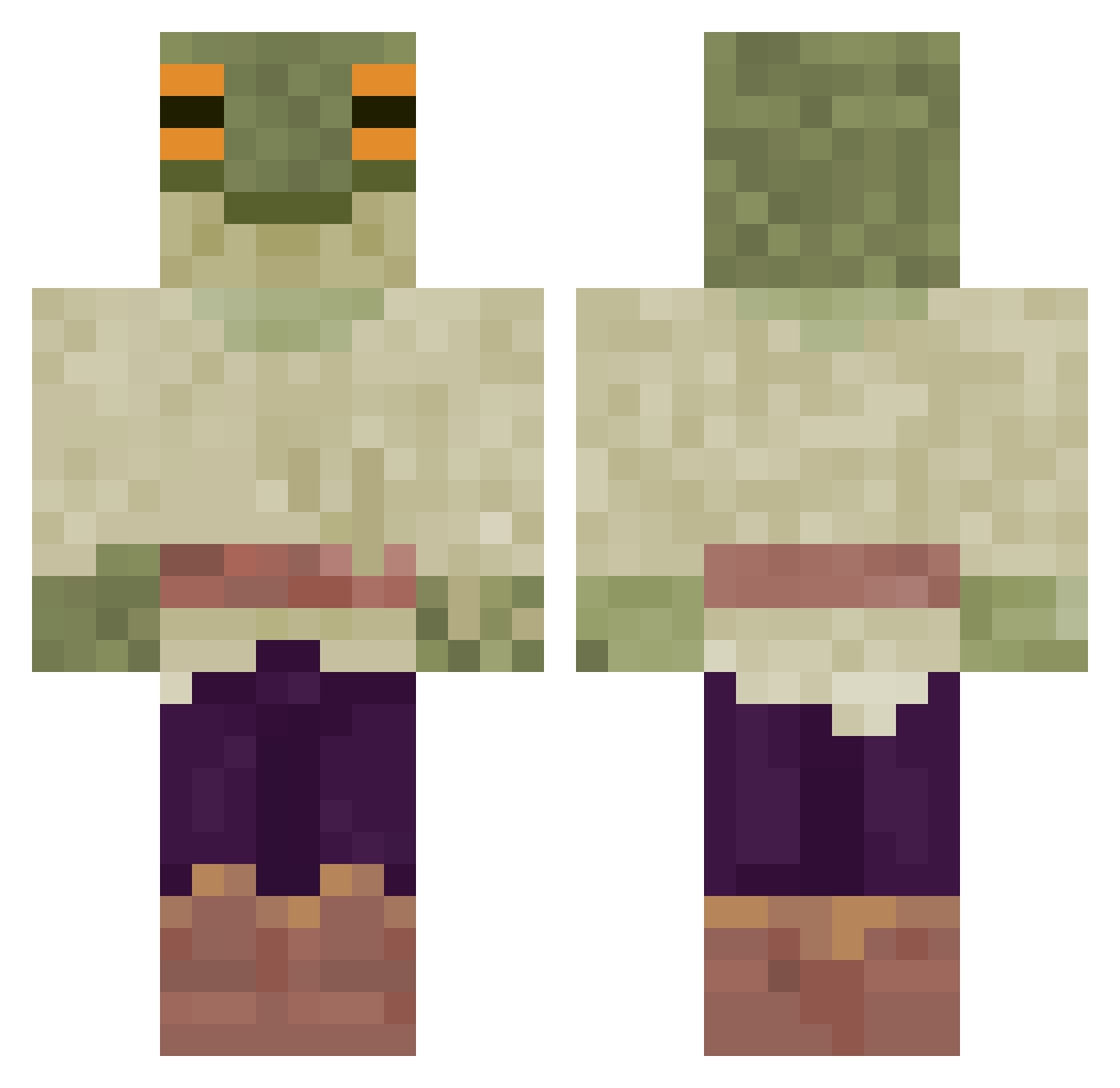 Gagic_ Minecraft skin, front and back view