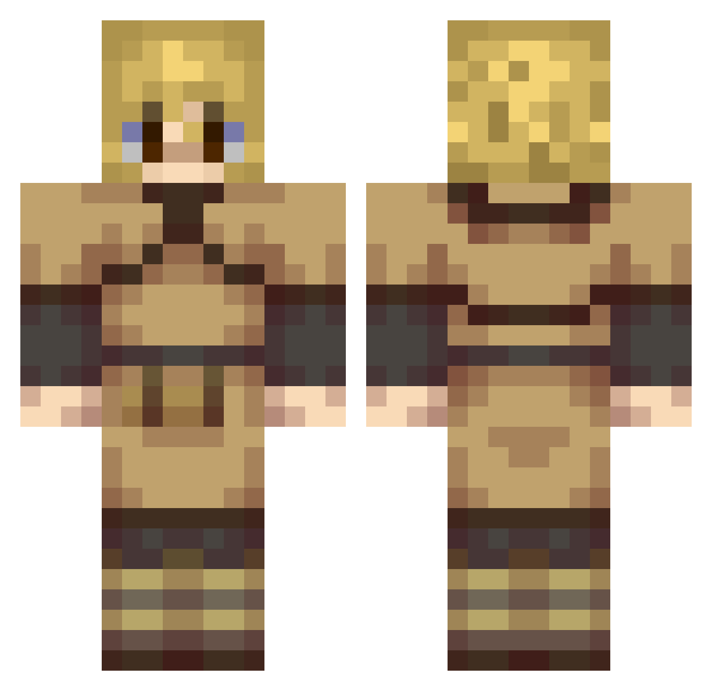 scripzx Minecraft skin, front and back view