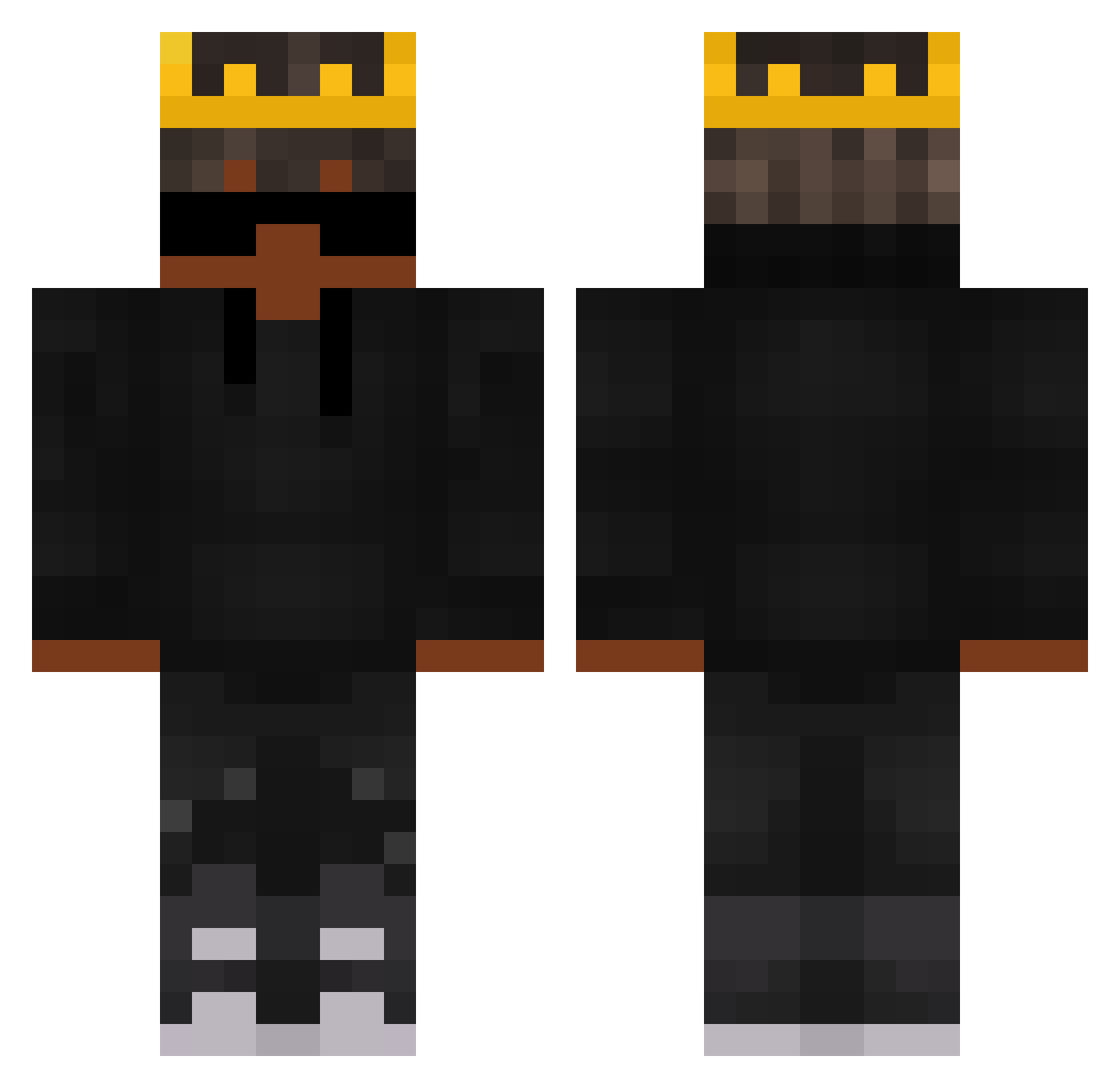 meyser Minecraft skin, front and back view