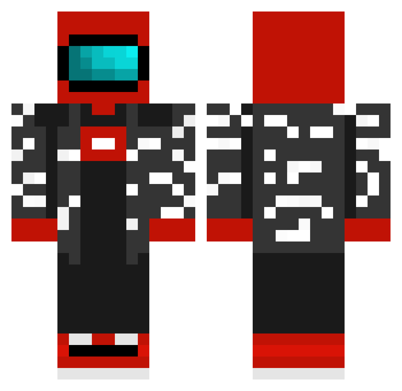 TwexDz Minecraft skin, front and back view