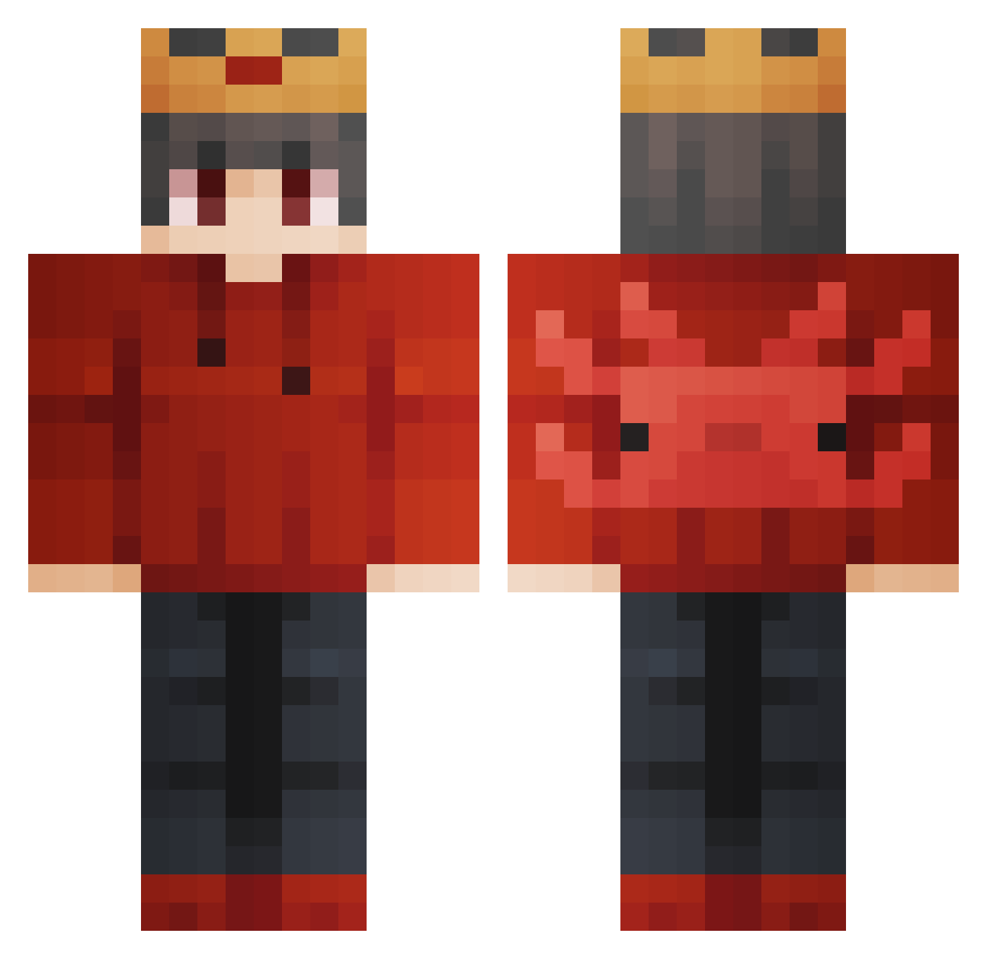 Mr_Copey Minecraft skin, front and back view