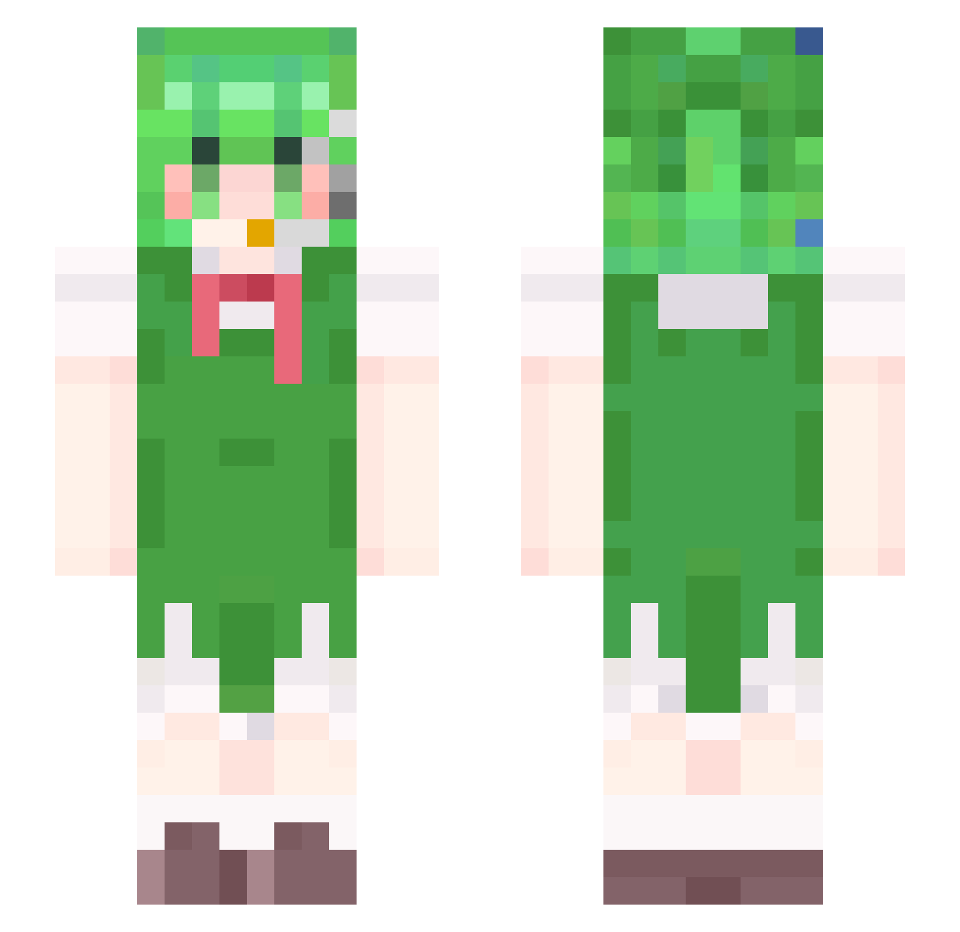 vorwzstyle_ Minecraft skin, front and back view