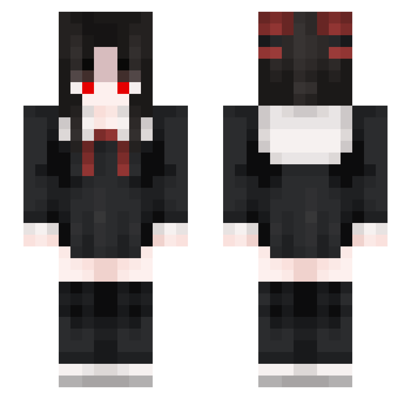 shinomitas Minecraft skin, front and back view