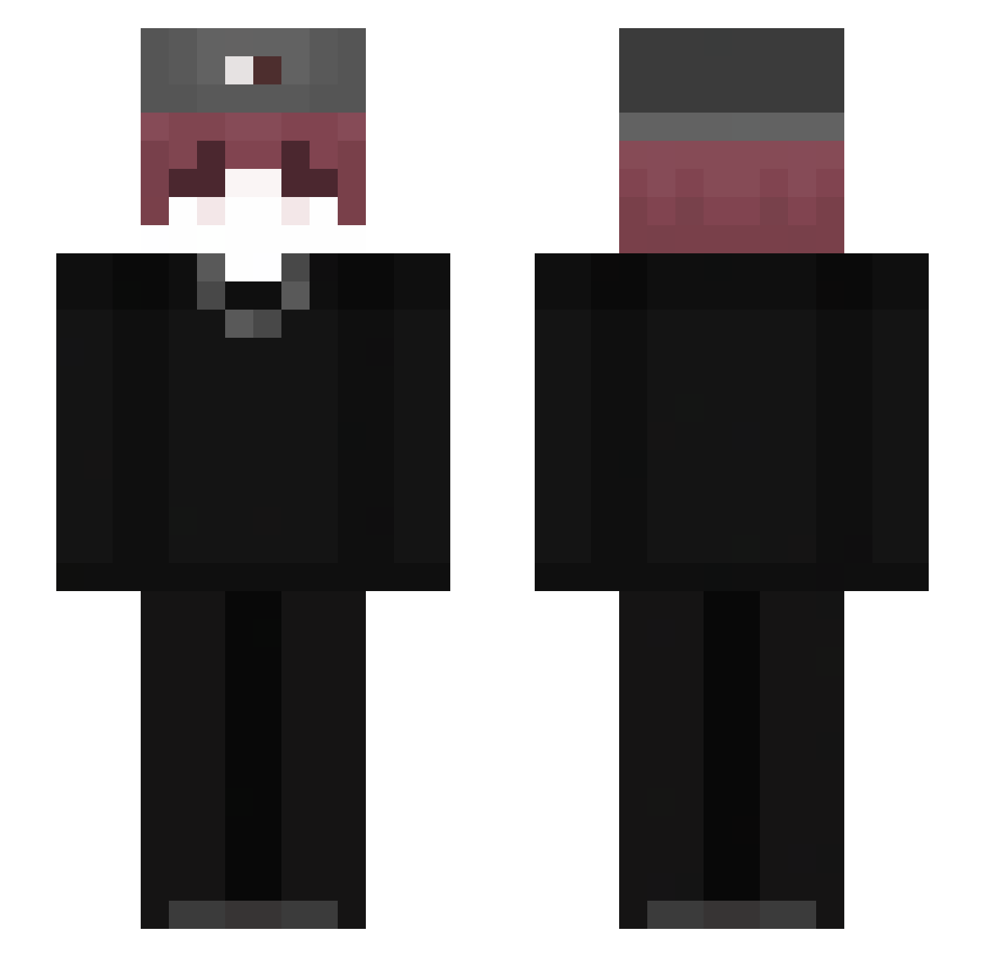 i5ey Minecraft skin, front and back view