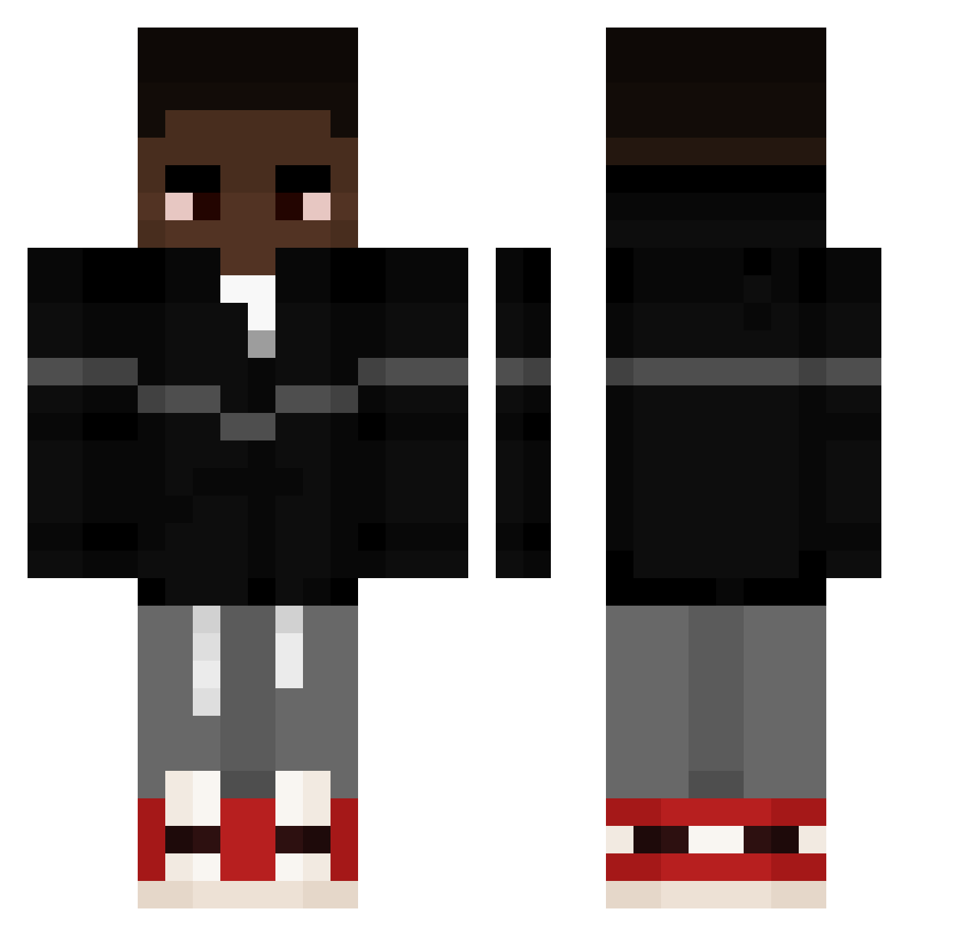 Spongebob1503 Minecraft skin, front and back view