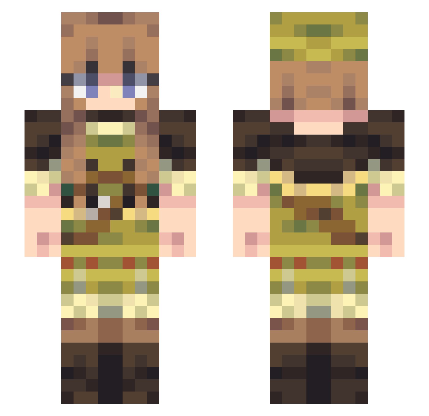 Red_W1nter Minecraft skin, front and back view