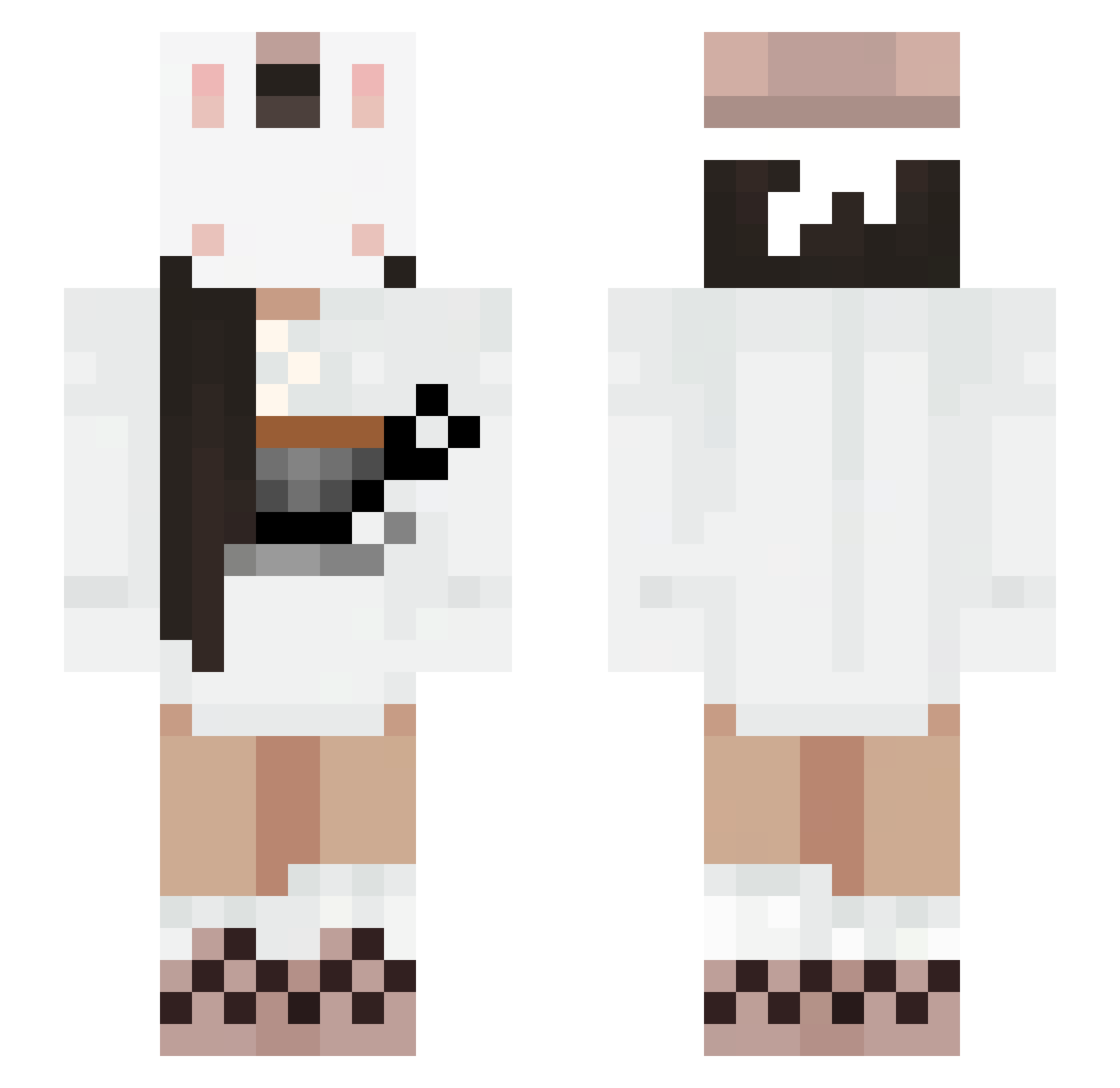 m0ffee Minecraft skin, front and back view