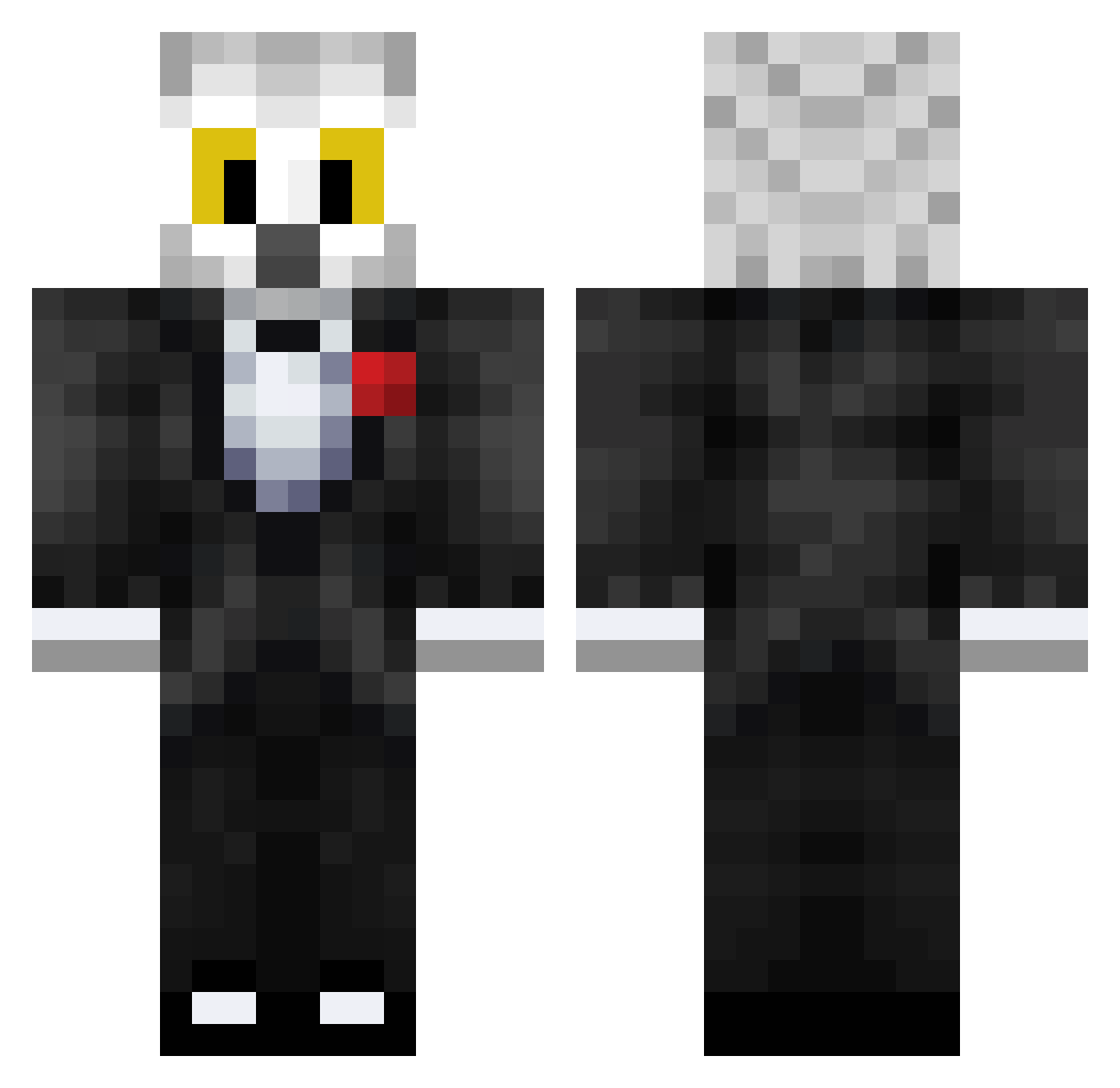 DRAYNERO Minecraft skin, front and back view