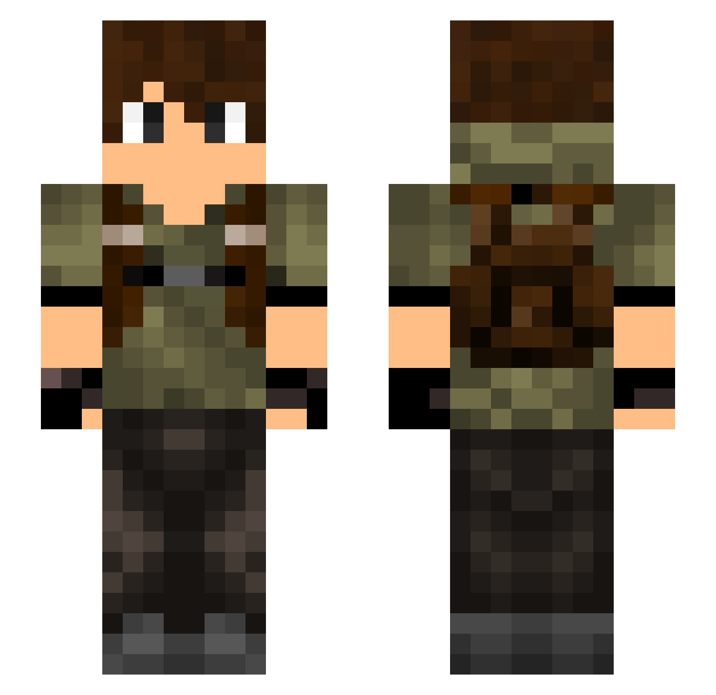 Mr_Glen_Corblen Minecraft skin, front and back view