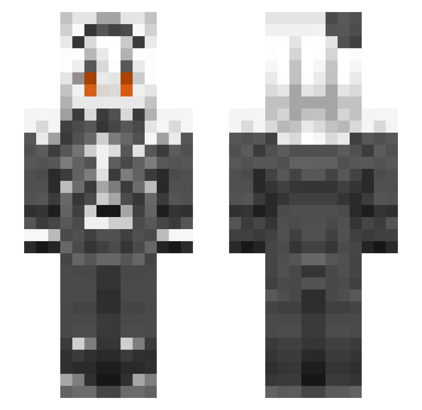 Jennie_Suon Minecraft skin, front and back view