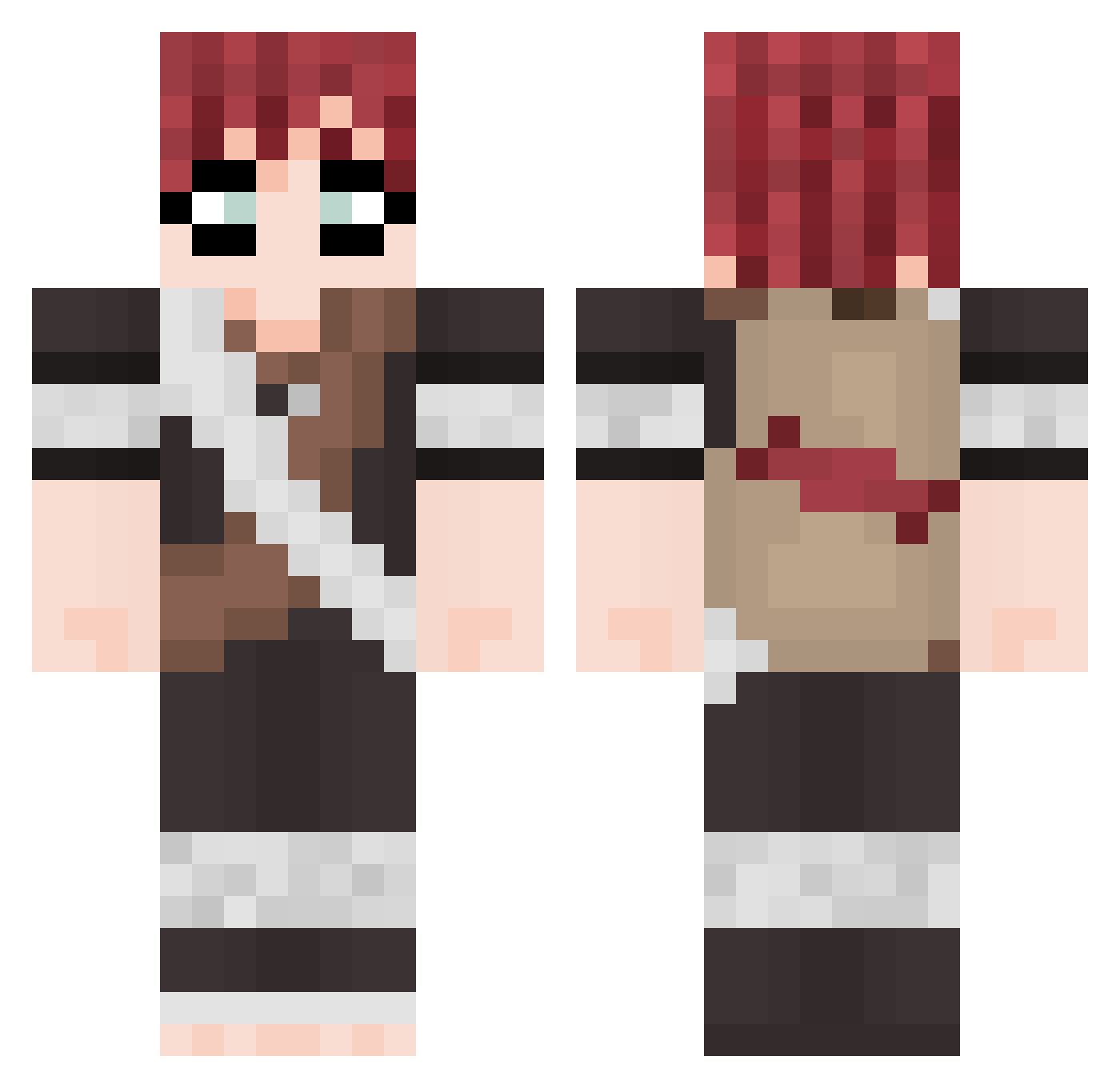 Crystal_oxmo Minecraft skin, front and back view