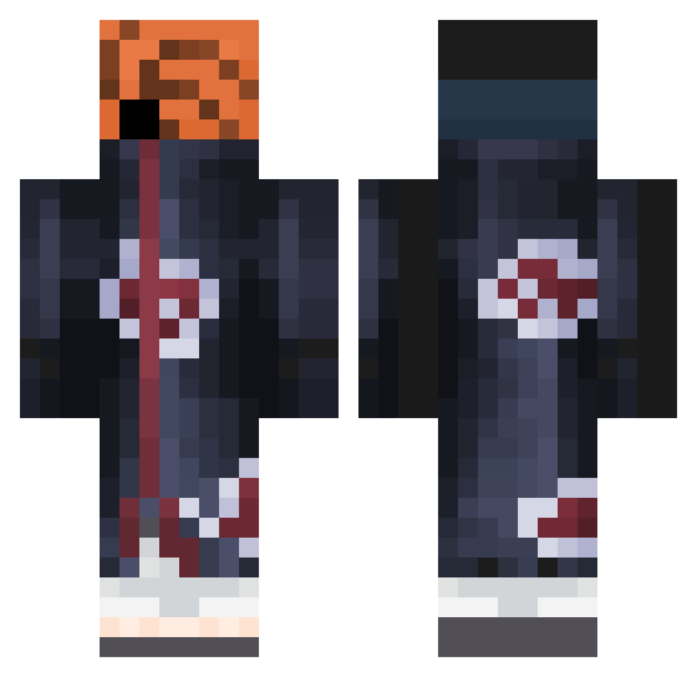 Wicia881 Minecraft skin, front and back view