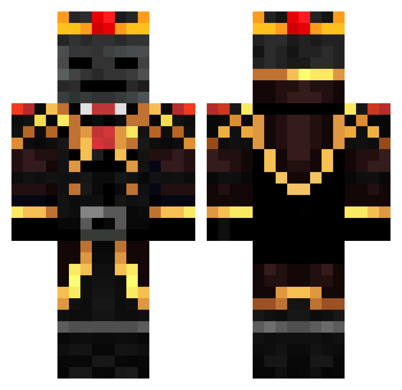DerPat07 Minecraft skin, front and back view