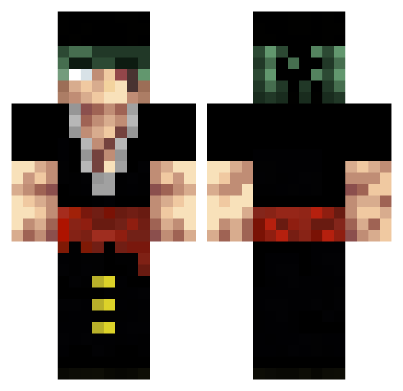 IrvingMVP Minecraft skin, front and back view