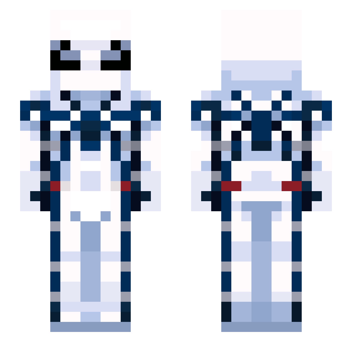 skidalt1 Minecraft skin, front and back view
