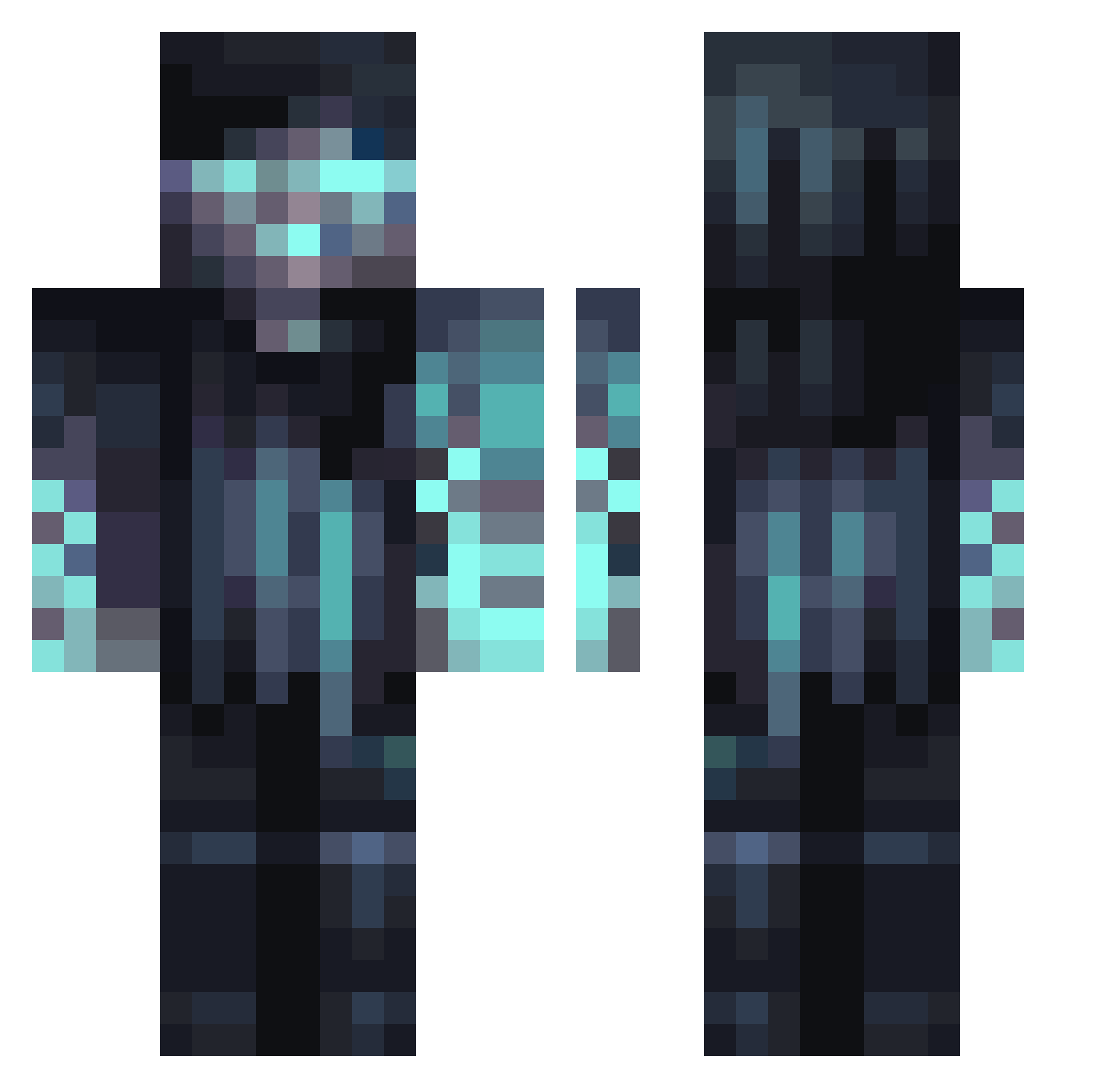NDCV_Superhero Minecraft skin, front and back view