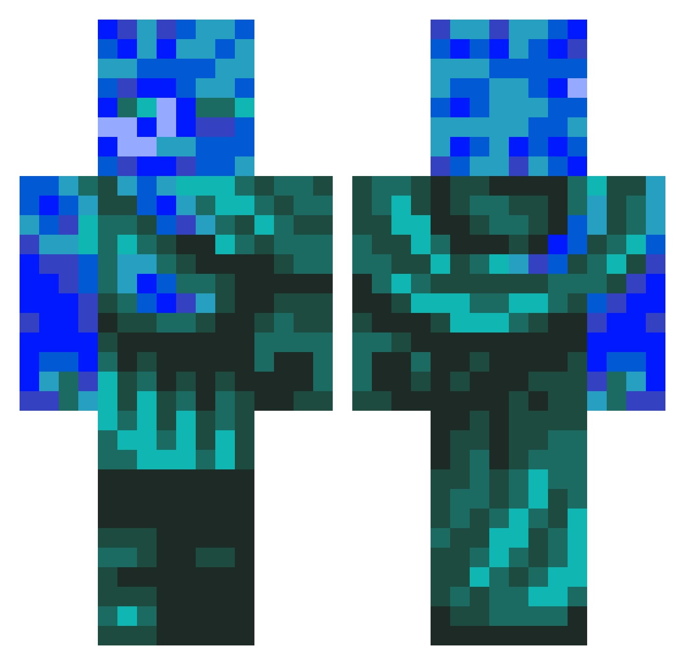 ArthurS21 Minecraft skin, front and back view