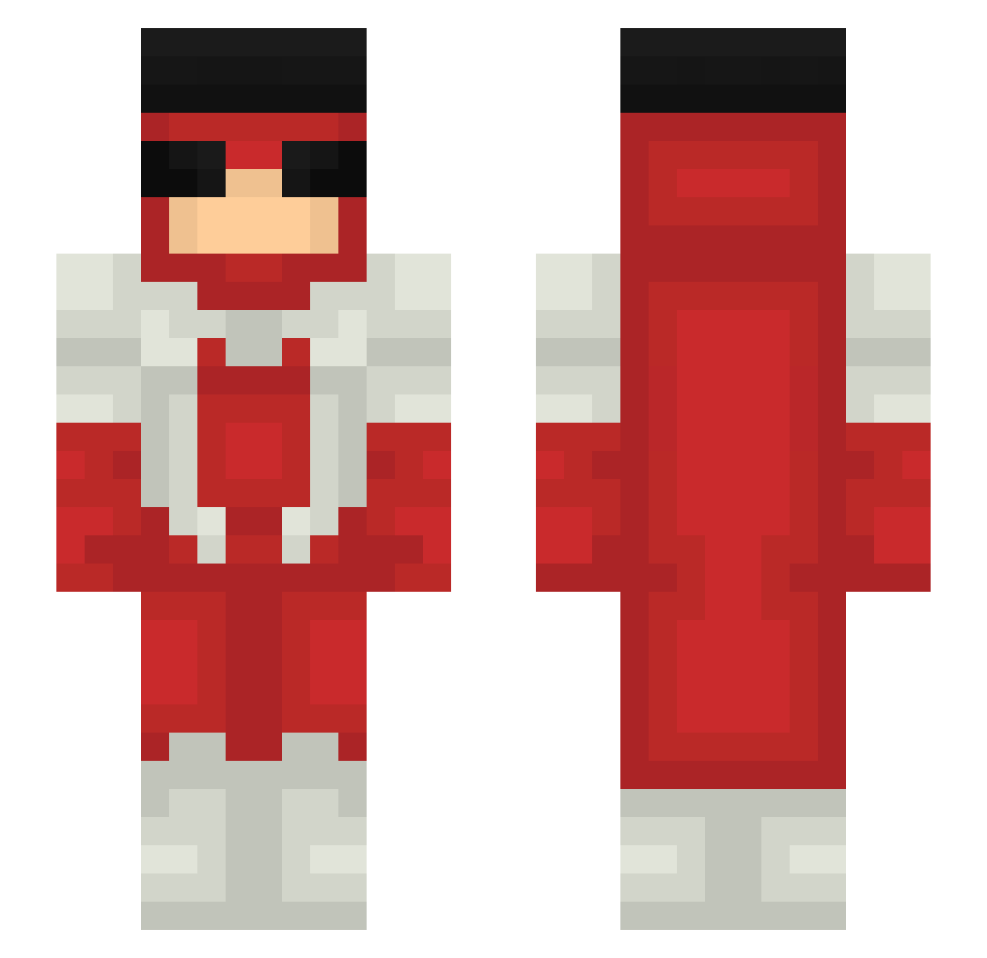 eaarl Minecraft skin, front and back view