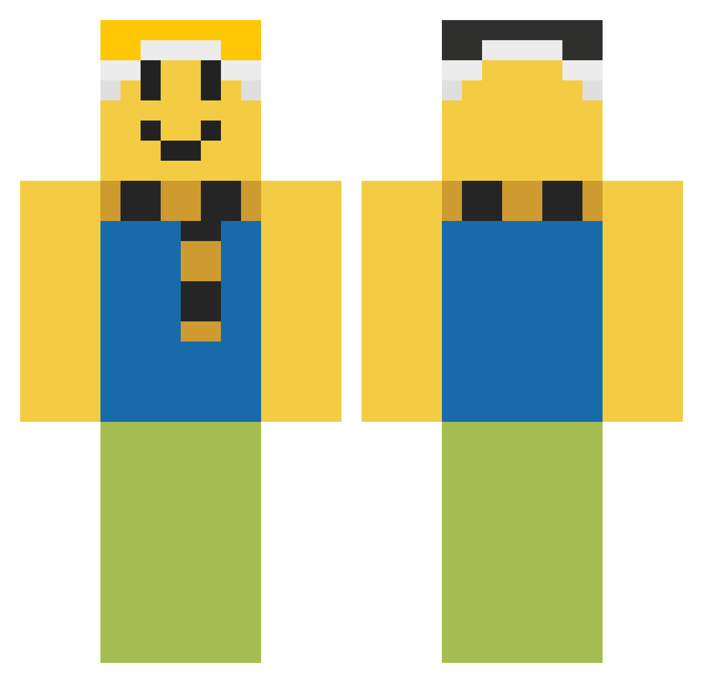 DoorTheDoorer Minecraft skin, front and back view