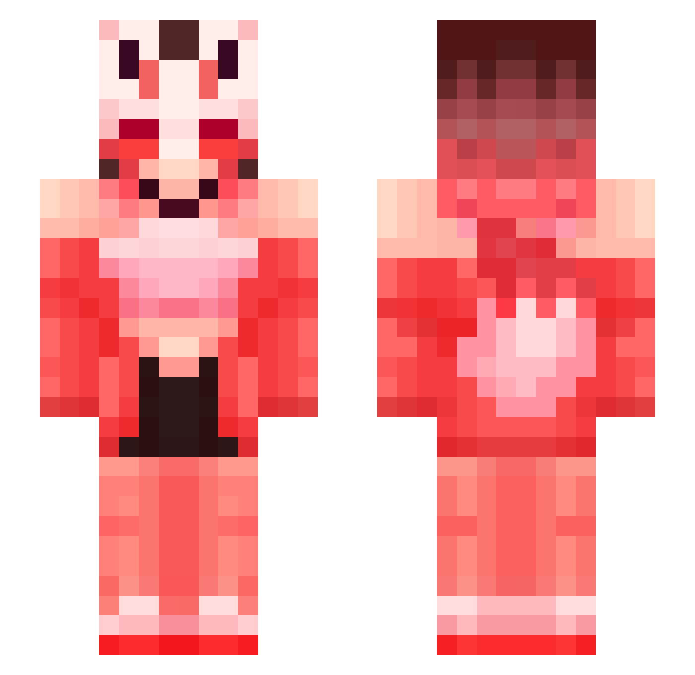 V3N0M7117 Minecraft skin, front and back view