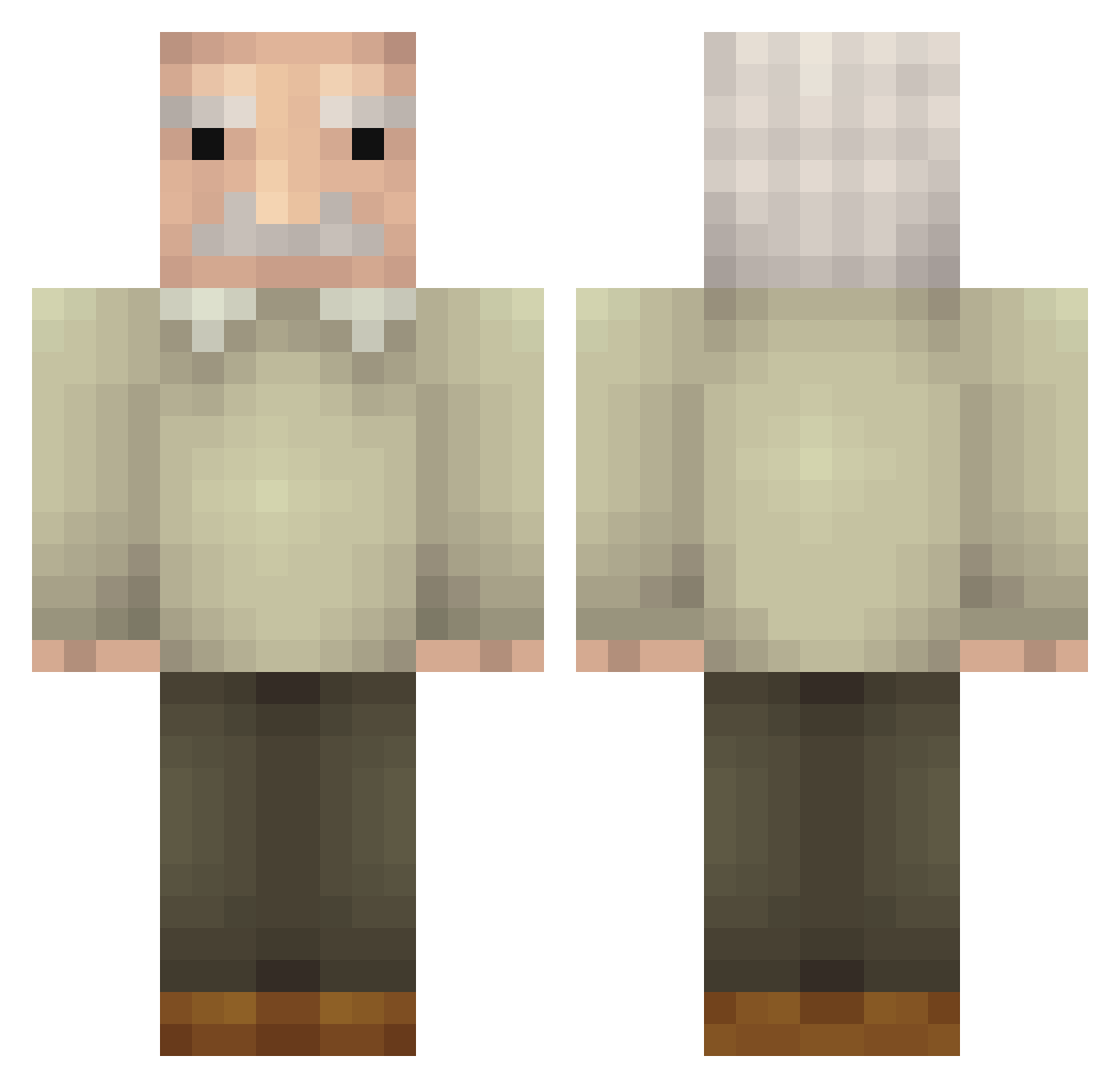 Gulgor_ Minecraft skin, front and back view
