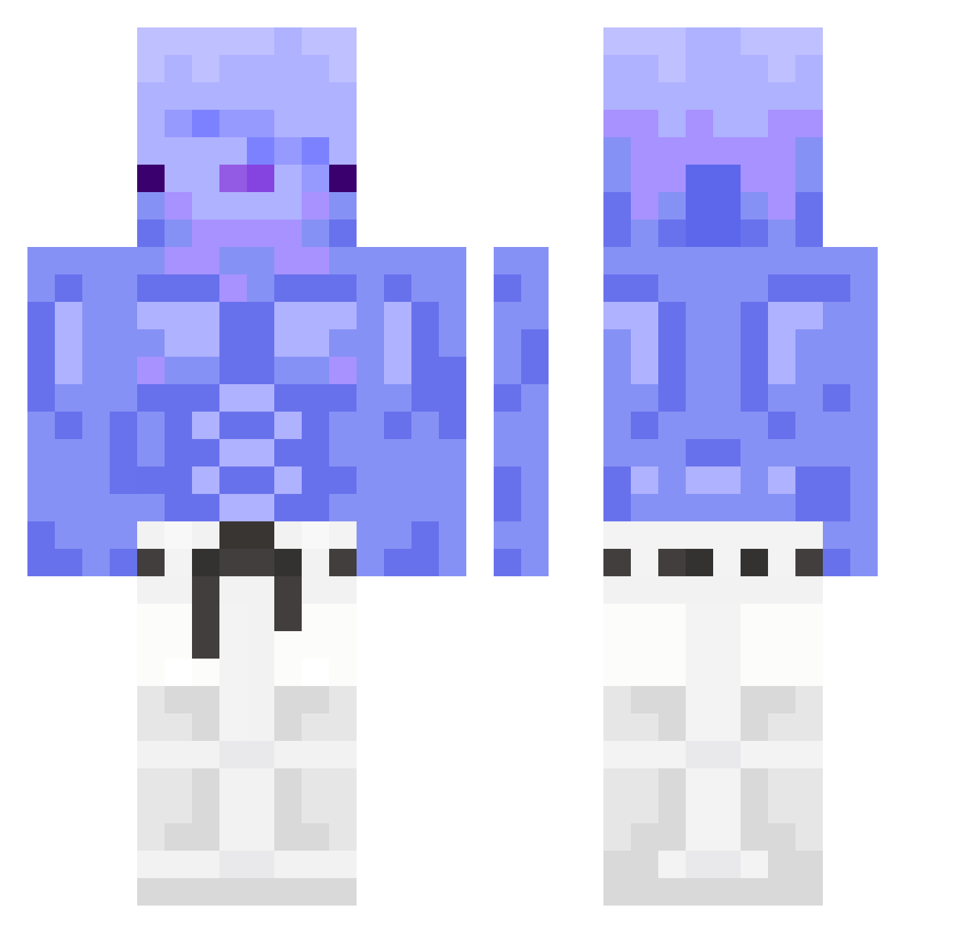 AXELOTOL1232 Minecraft skin, front and back view