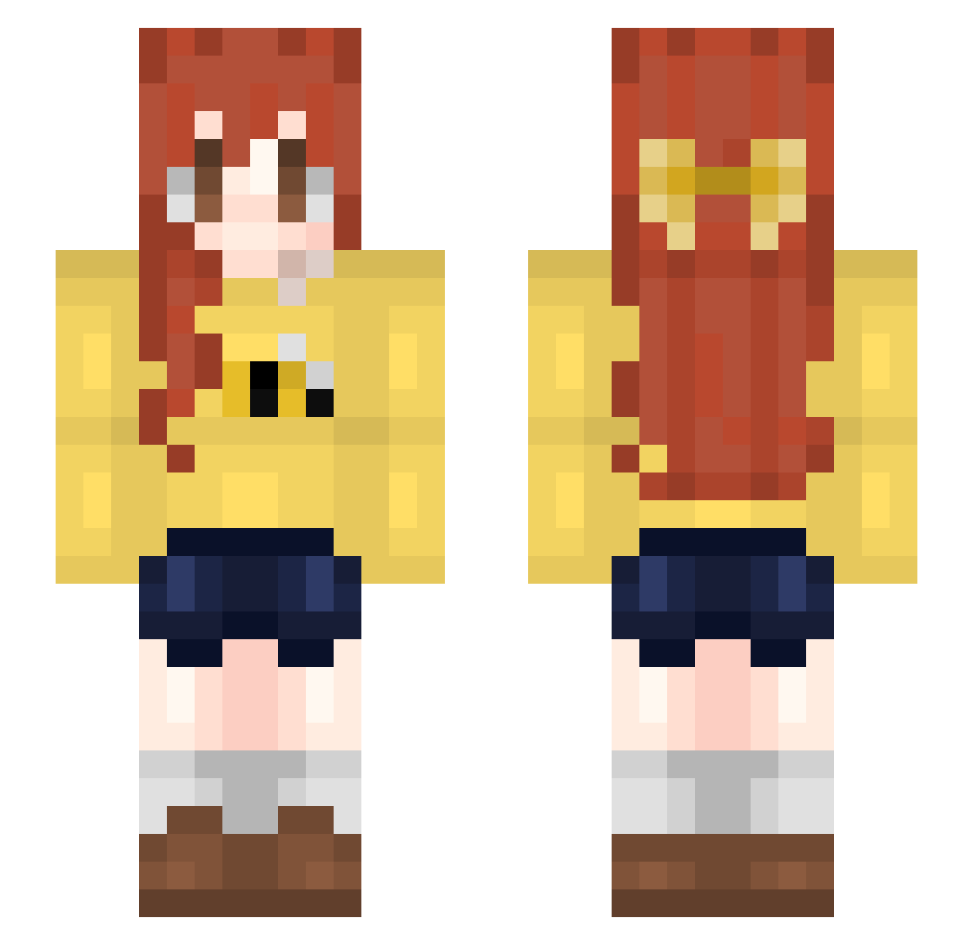 BielLovesMari Minecraft skin, front and back view