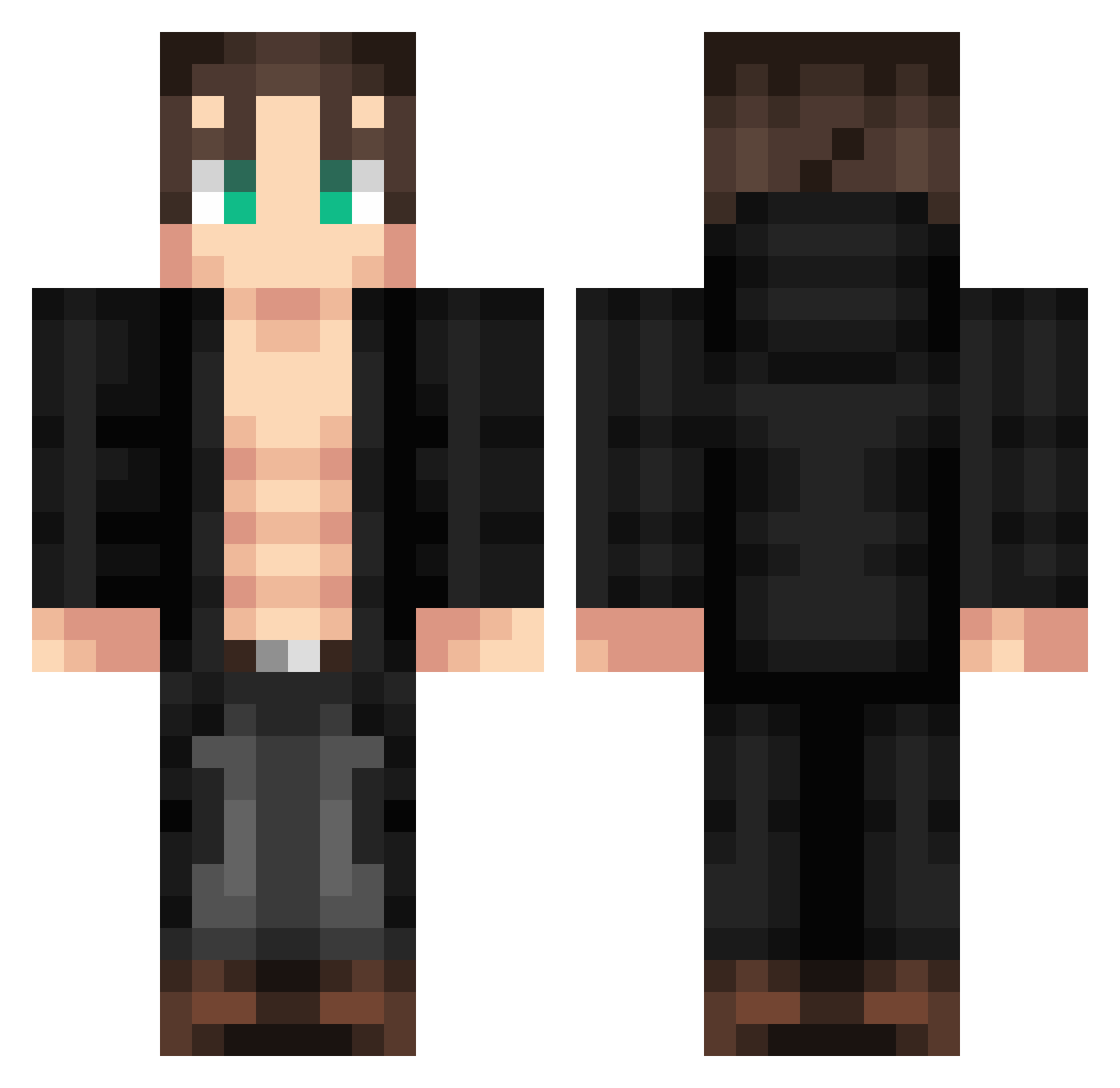 ZePhYr_Omzy Minecraft skin, front and back view