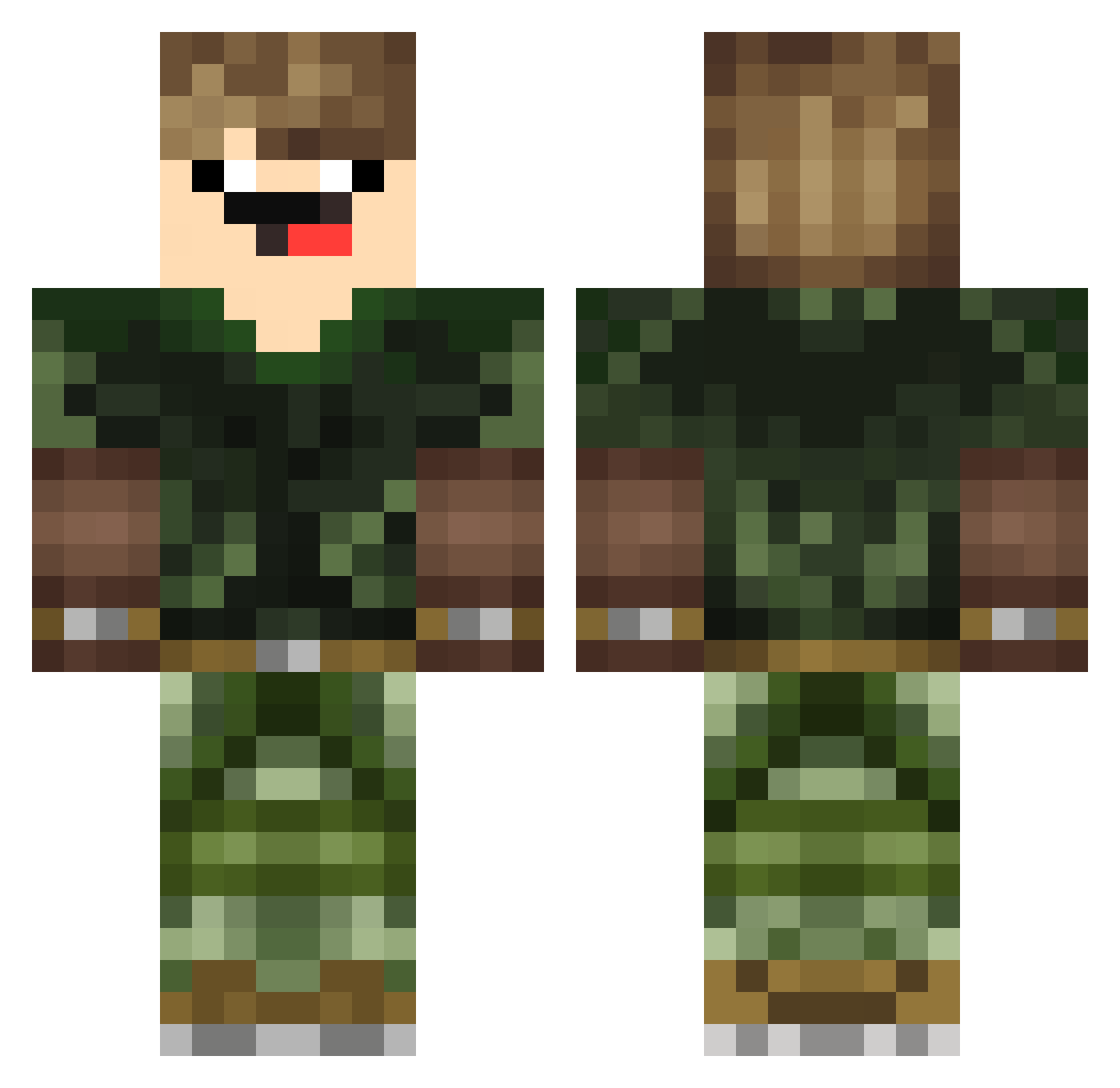 willz2297x Minecraft skin, front and back view