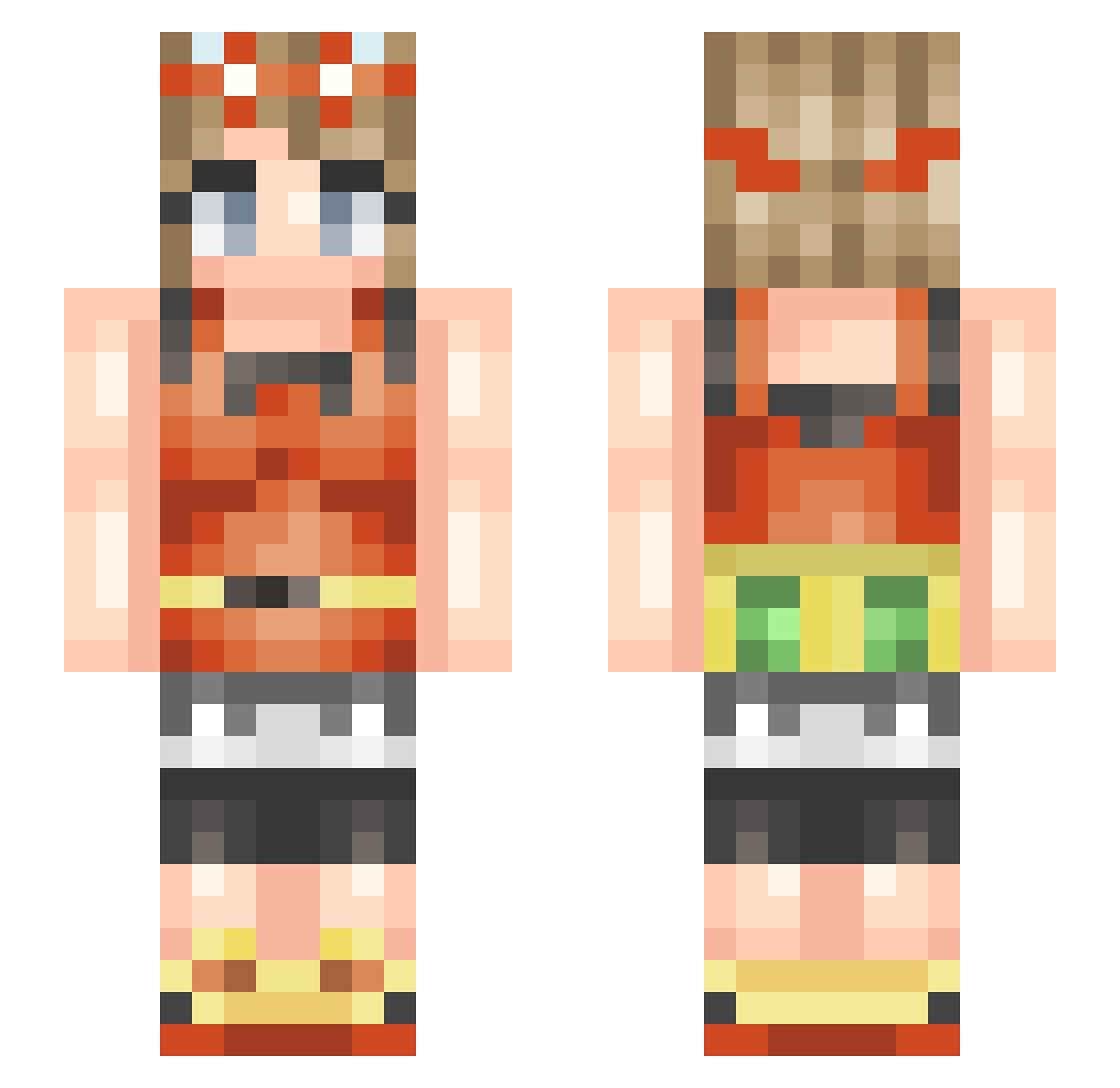 paperwork_ Minecraft skin, front and back view
